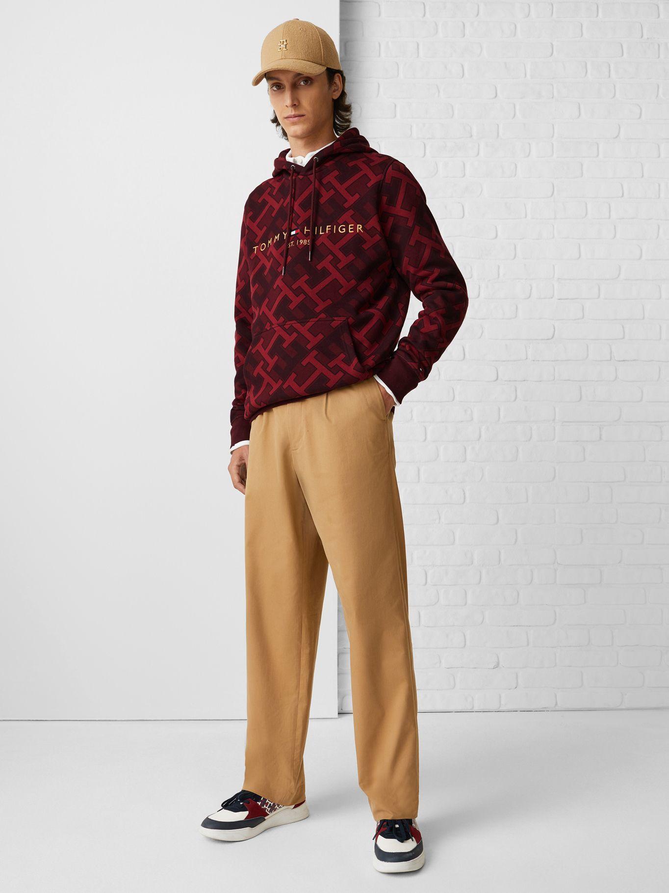 Polerón Hoodie Monogram Burdeo Tommy Hilfiger-1