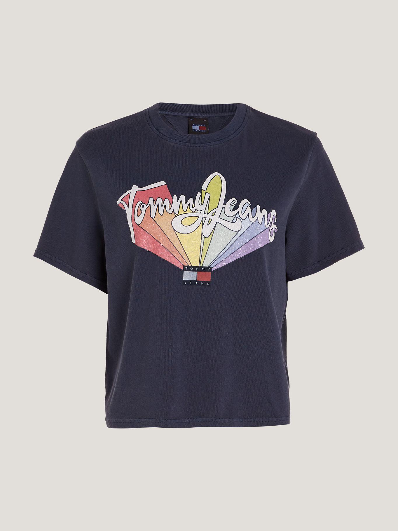 POLERA RELADEX LOGO ARCOIRIS AZUL TOMMY JEANS-4