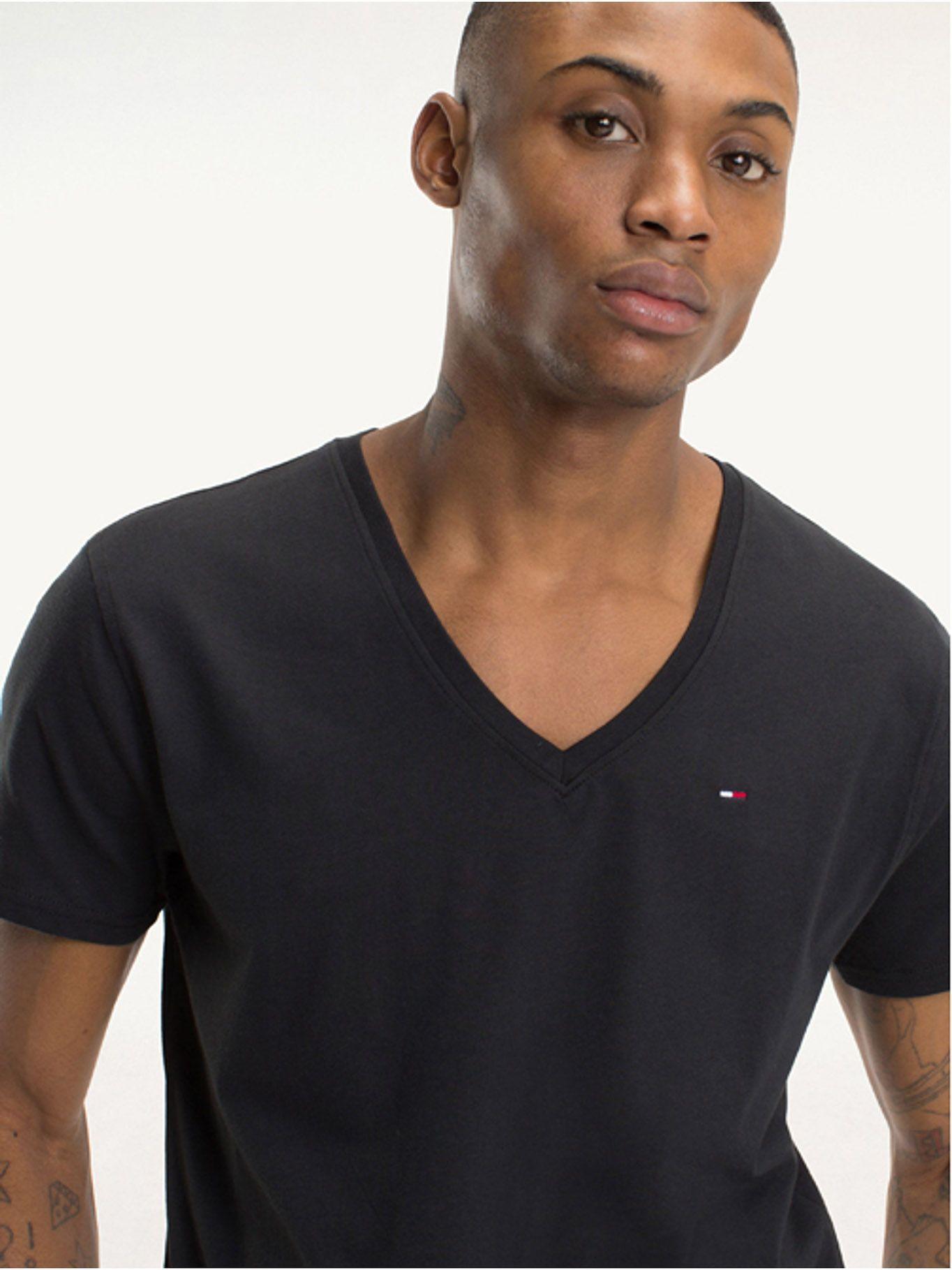 Polera Logo Original V-Neck Negro Tommy Hilfiger-2