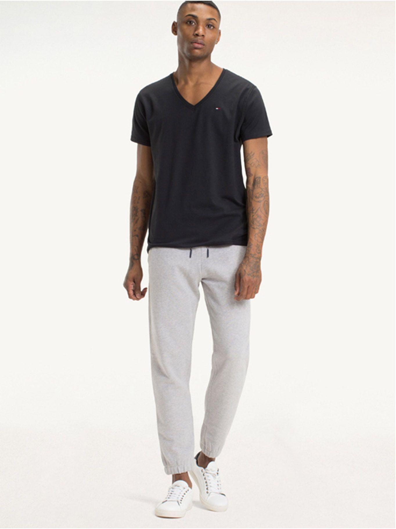 Polera Logo Original V-Neck Negro Tommy Hilfiger-0