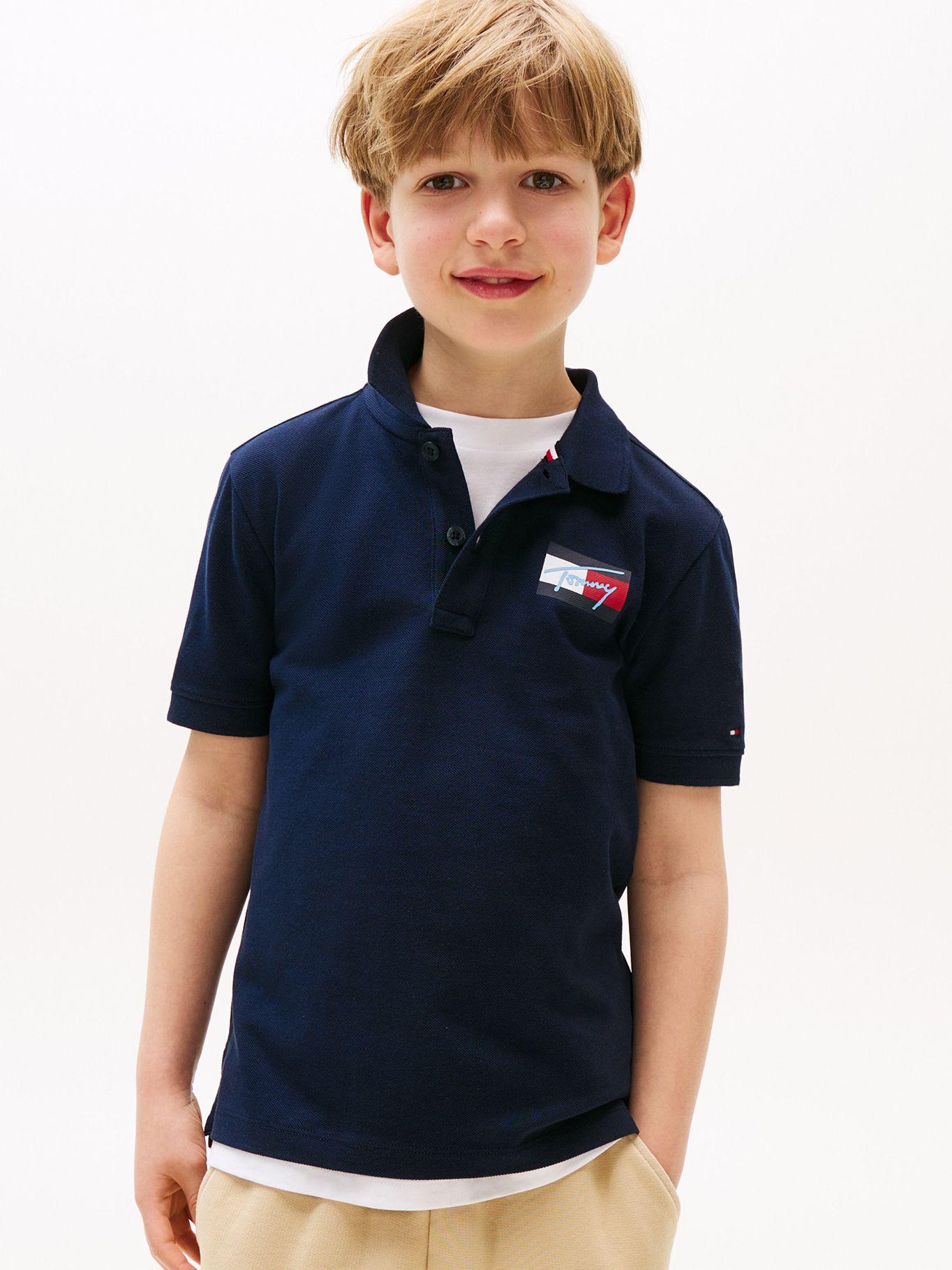 Polo Con Logo Distintivo Azul Tommy Hilfiger-0