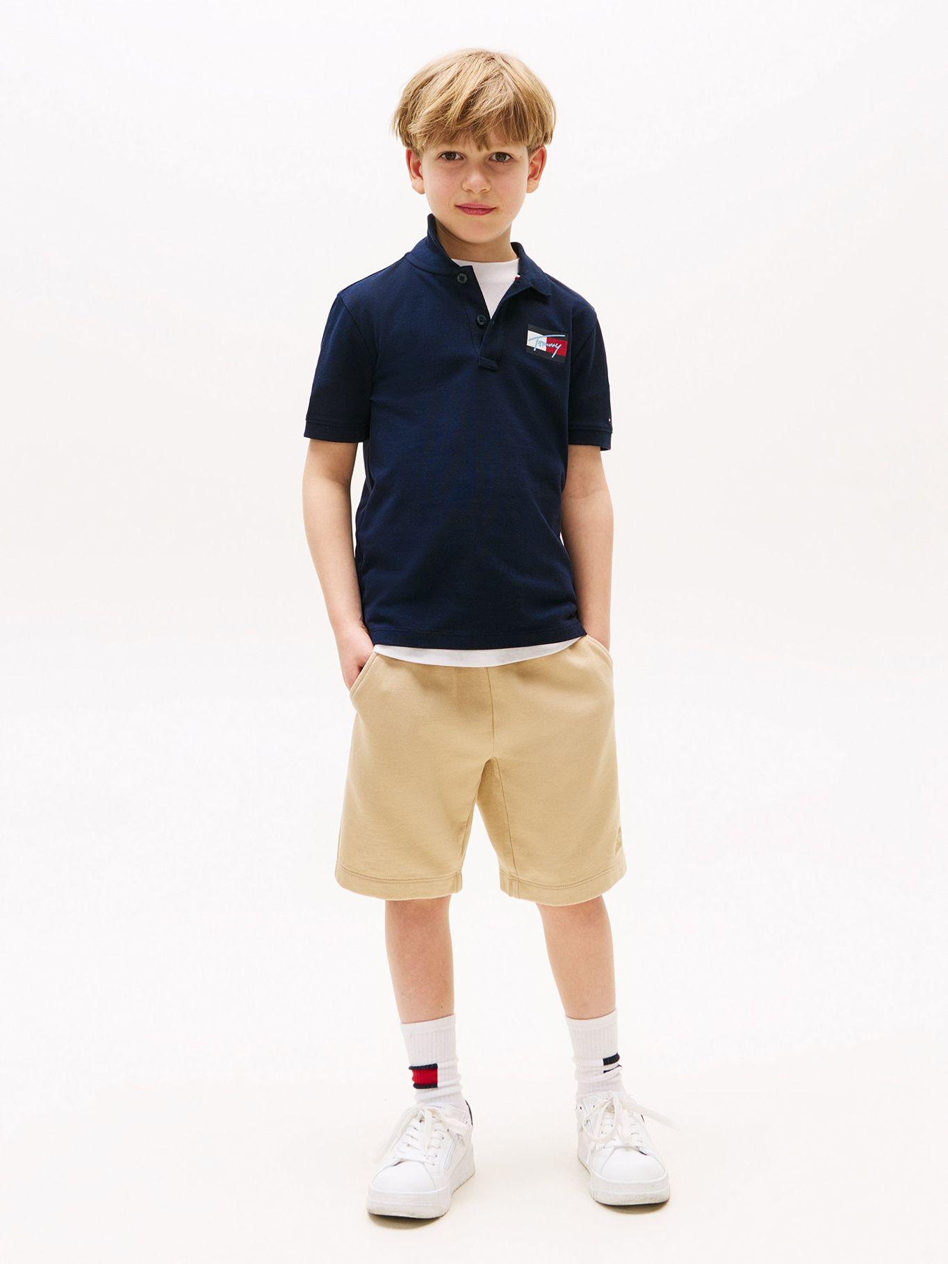 Polo Con Logo Distintivo Azul Tommy Hilfiger-1