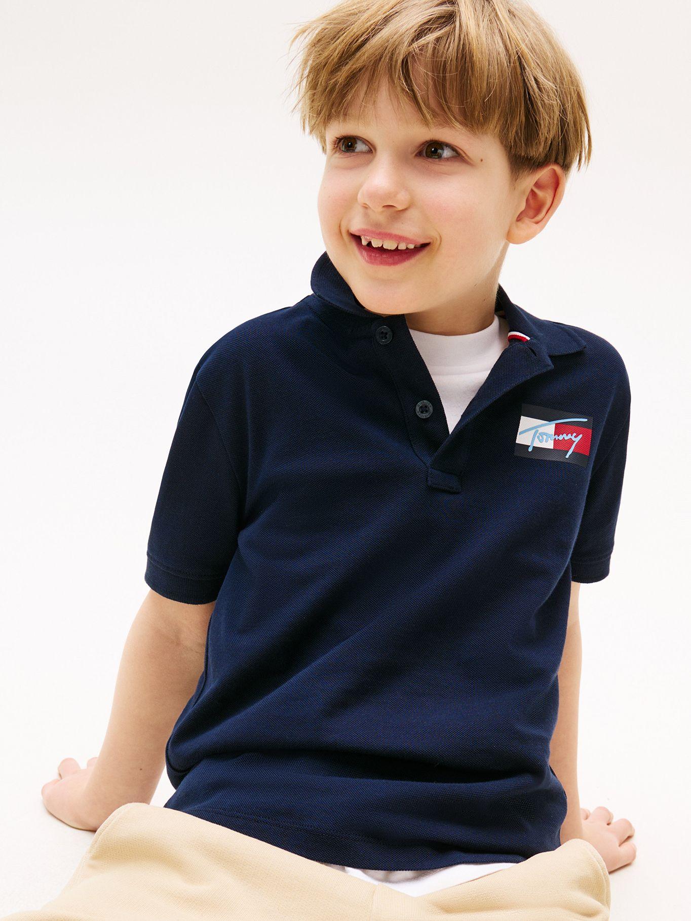 Polo Con Logo Distintivo Azul Tommy Hilfiger-3