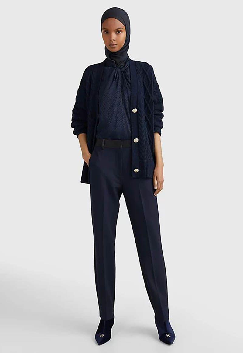 Pantalón Tonal Slim Fit Azul Tommy Hilfiger-1