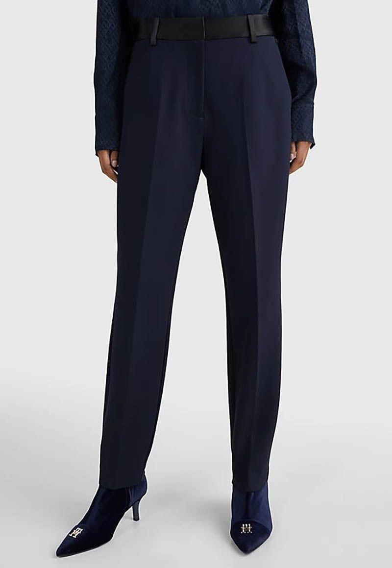 Pantalón Tonal Slim Fit Azul Tommy Hilfiger-0