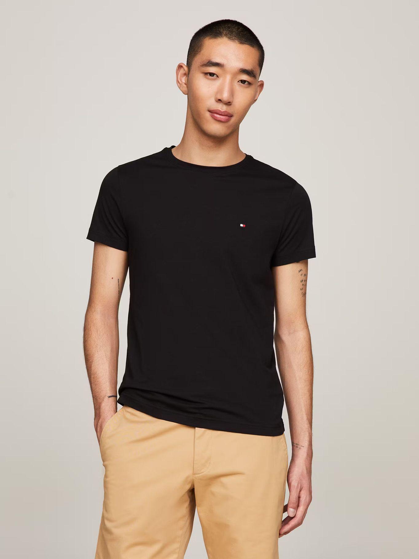 Polera Cotton/C-Neck Slim Fit Negro Tommy Hilfiger-0