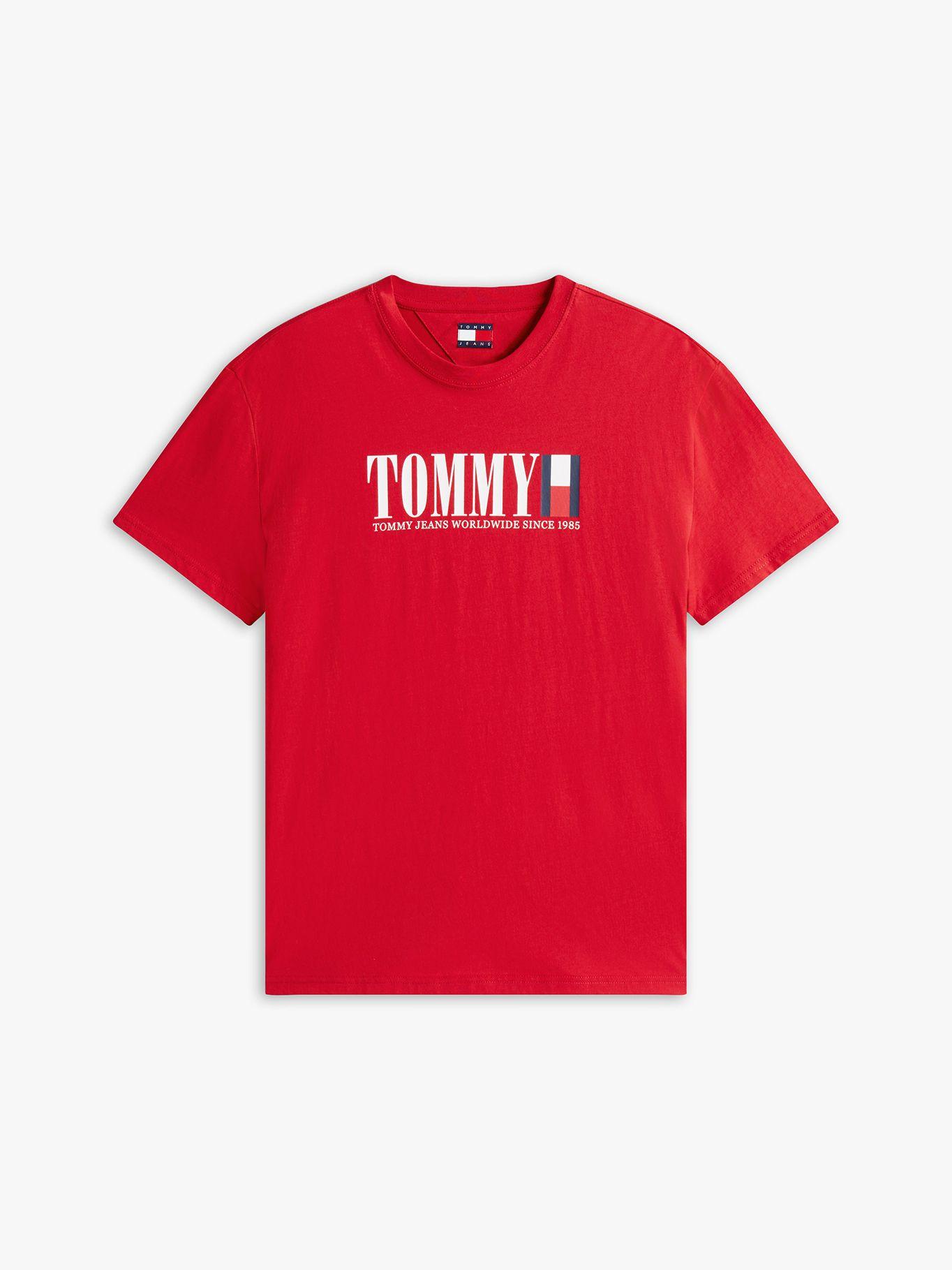 Polera C-Neck Con Logo Rojo XLE Tommy Jeans-4