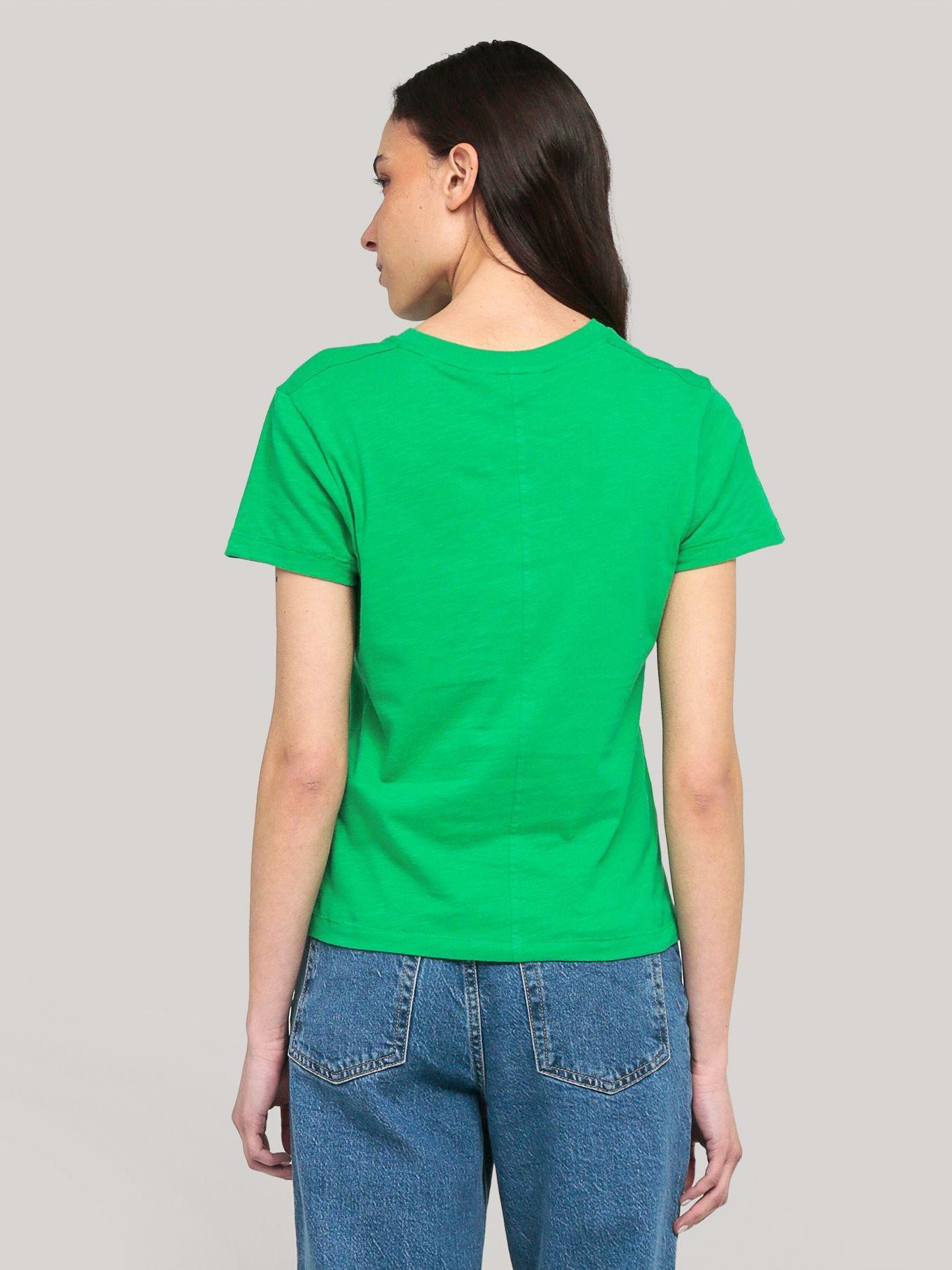Polera De Corte Regular Con Logo Verde Tommy Hilfiger-3
