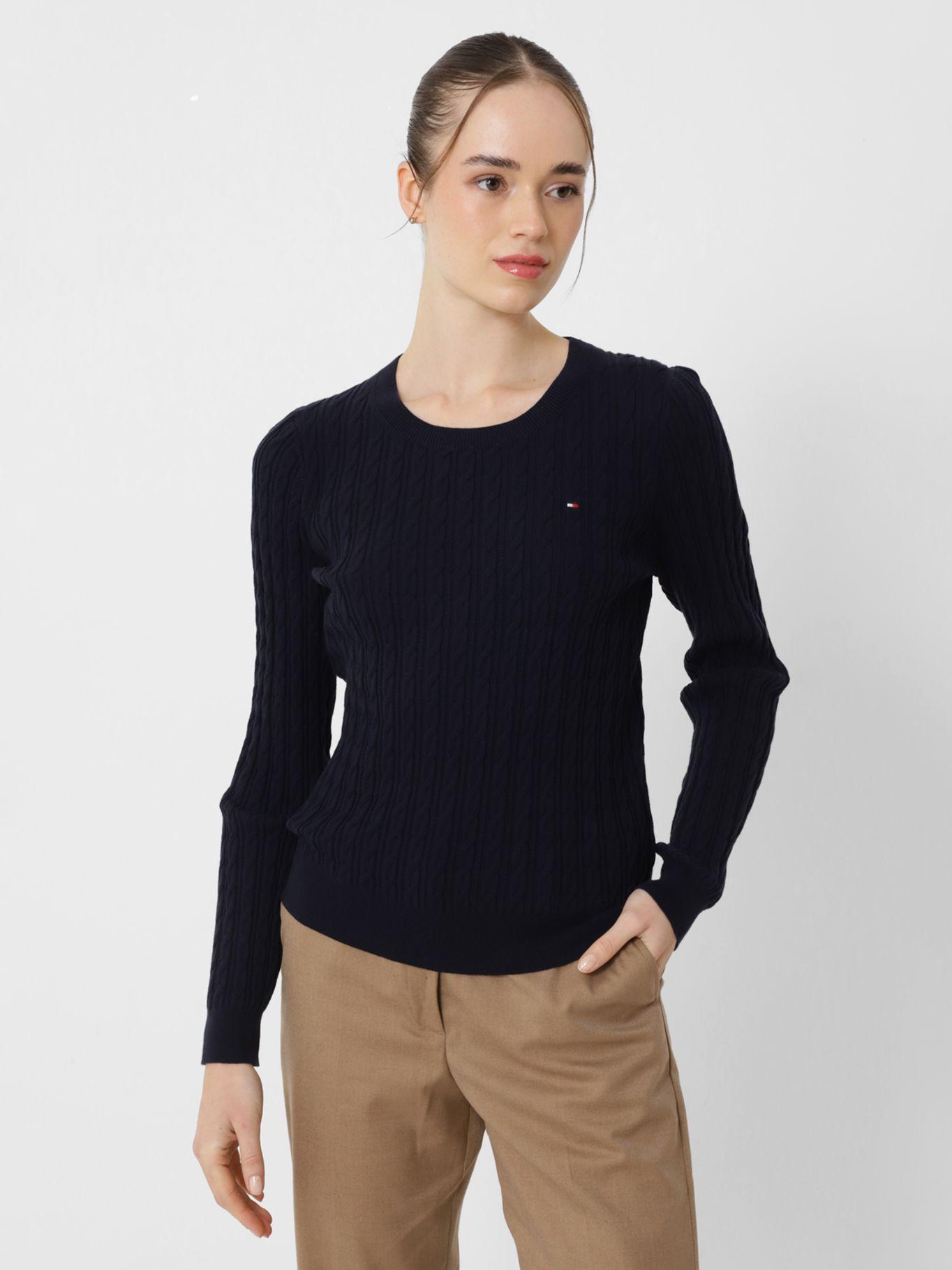 Sweater Classic Cable C-Neck Azul Tommy Hilfiger-0