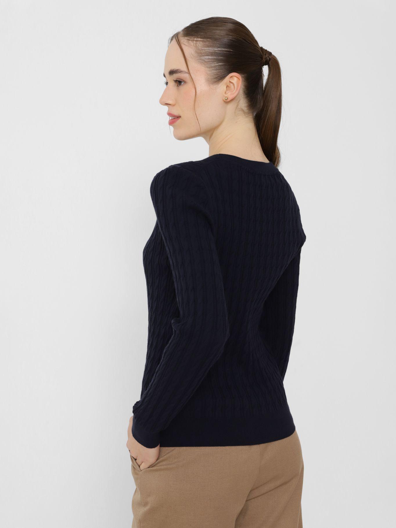 Sweater Classic Cable C-Neck Azul Tommy Hilfiger-1