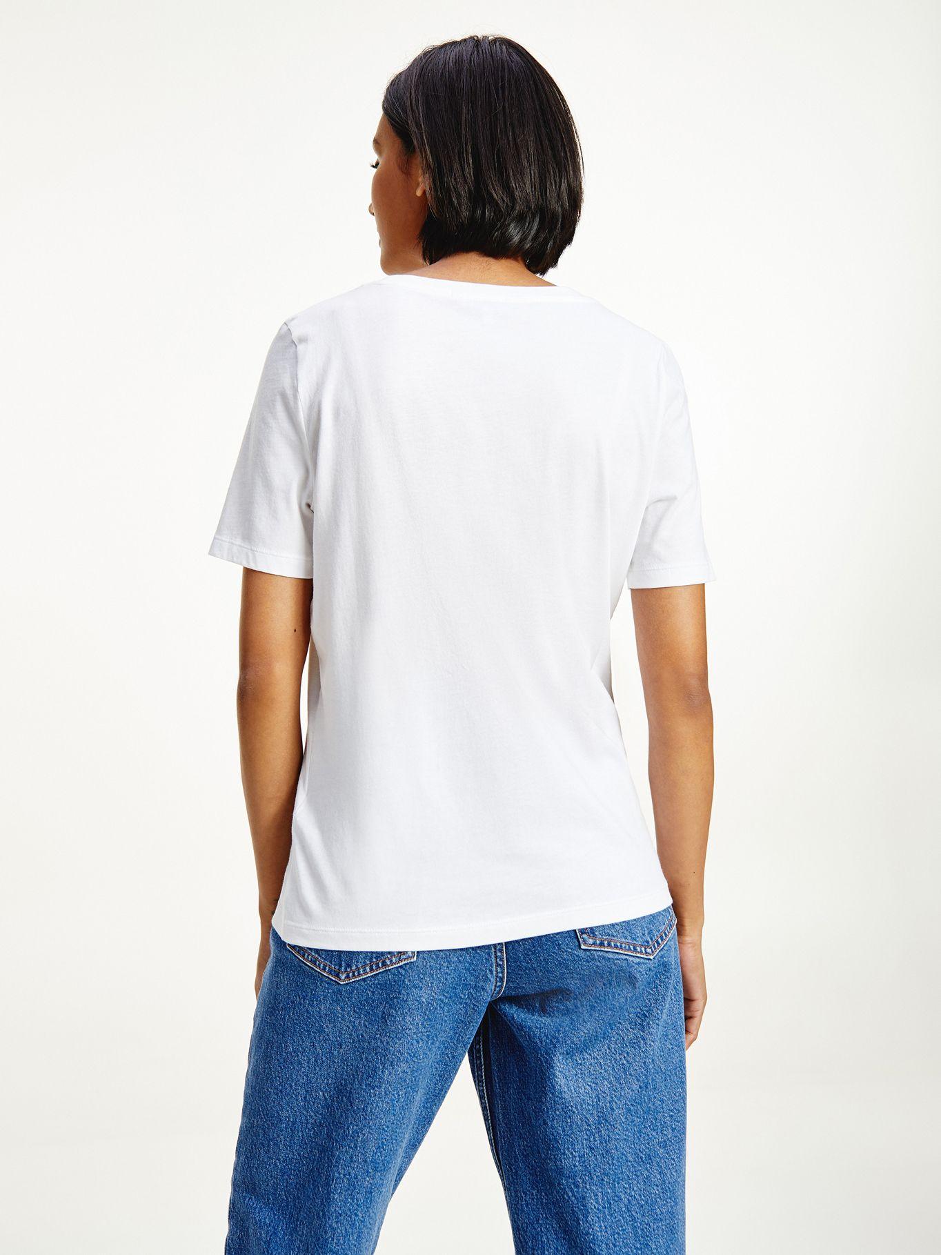 Polera Feather Print Blanco Tommy Hilfiger F2-1