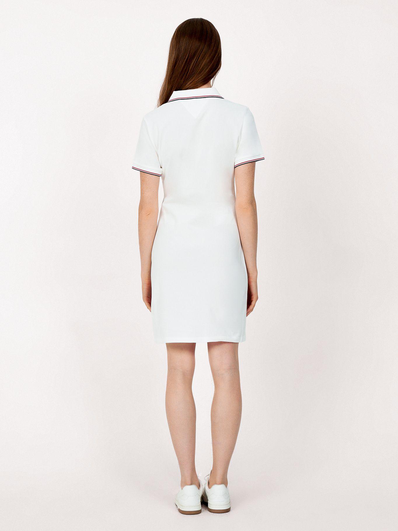 Vestido Polo Manga Con Logo Blanco Tommy Hilfiger-2