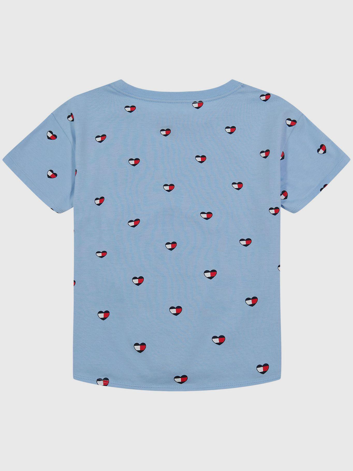 Polera Print De Corazones Celeste Tommy Hilfiger-1