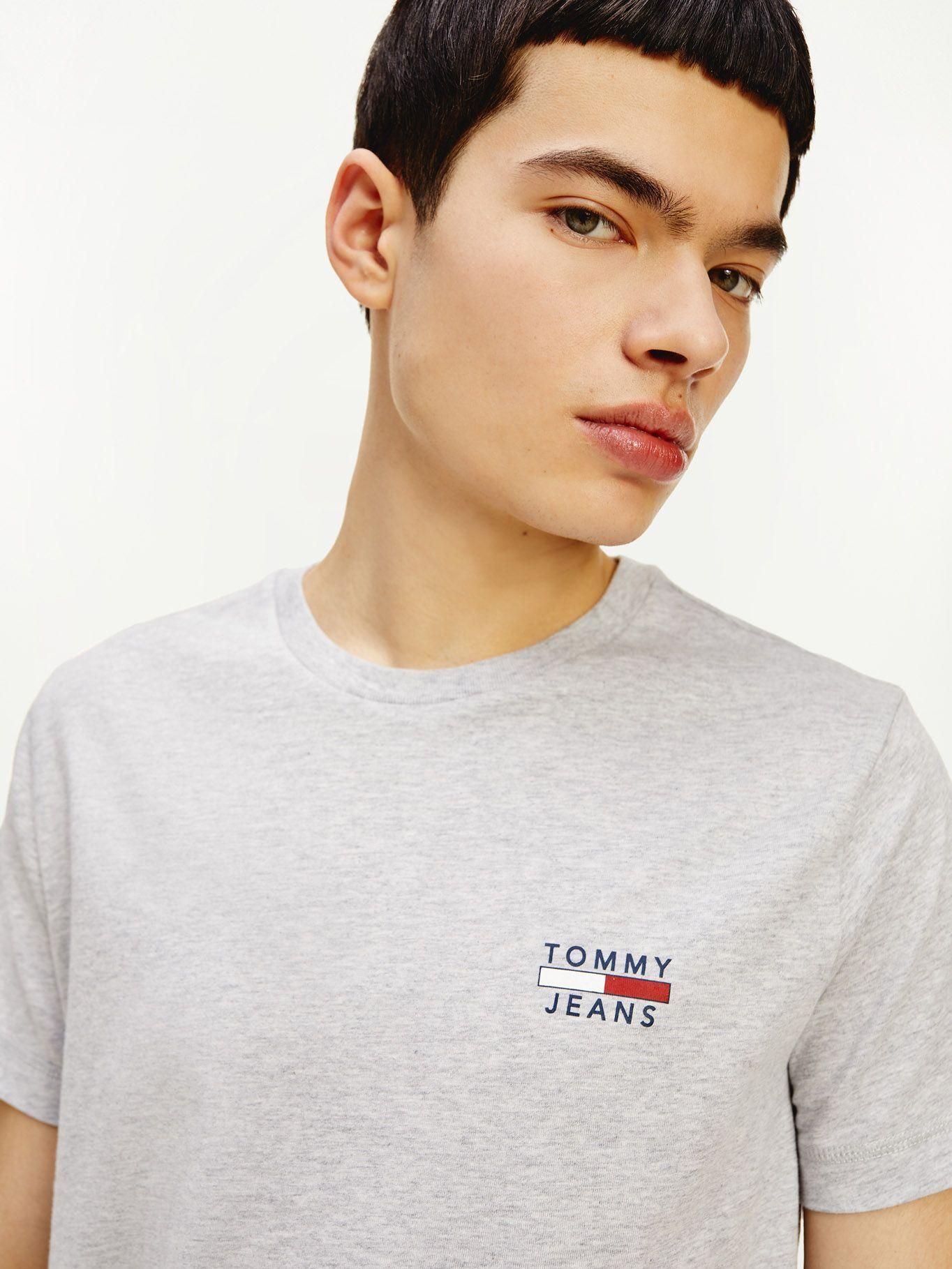 Polera Chest Logo Slim Fit Gris Tommy Jeans-2