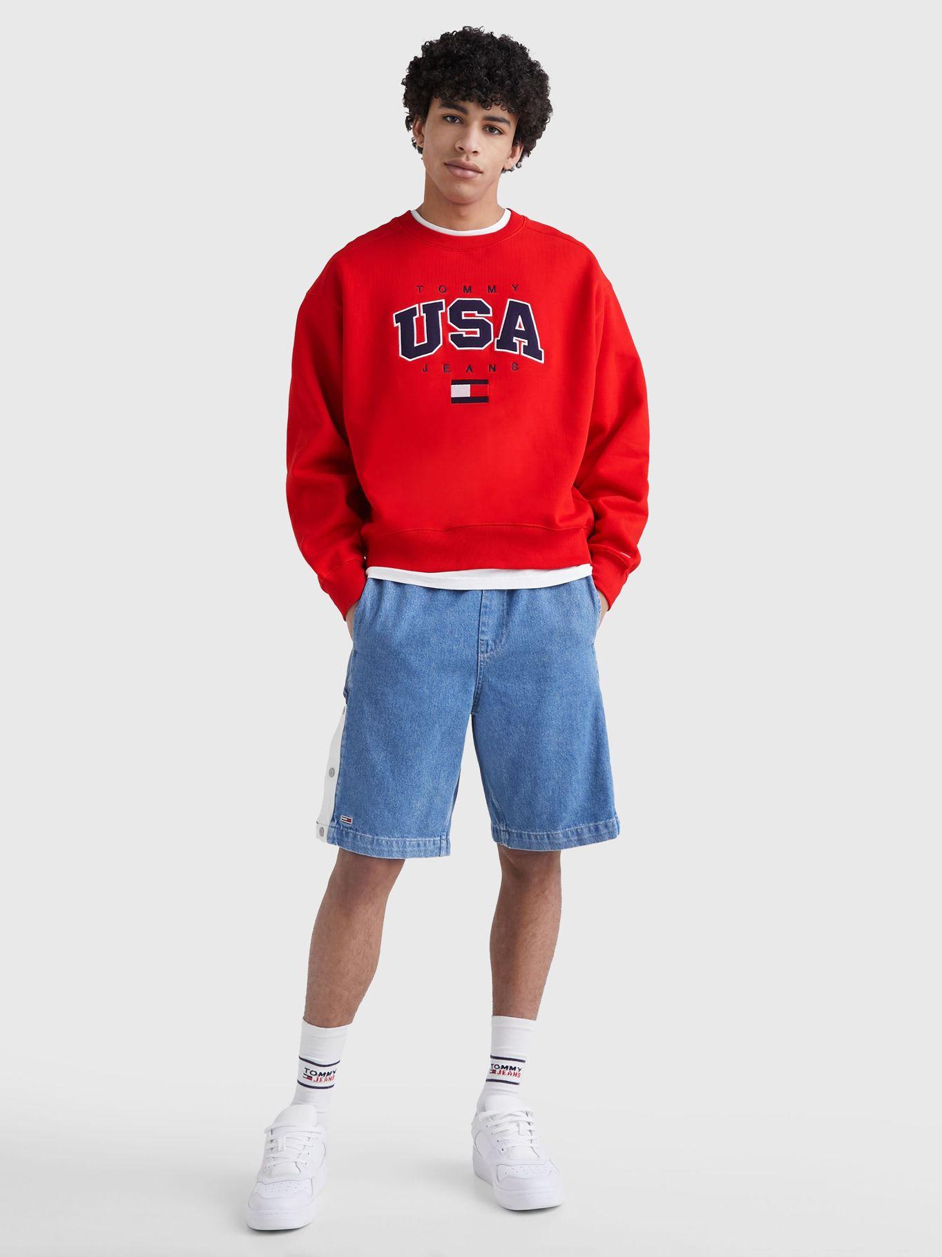 Polerón Relaxed Modern Con Logo Rojo Tommy Jeans-1