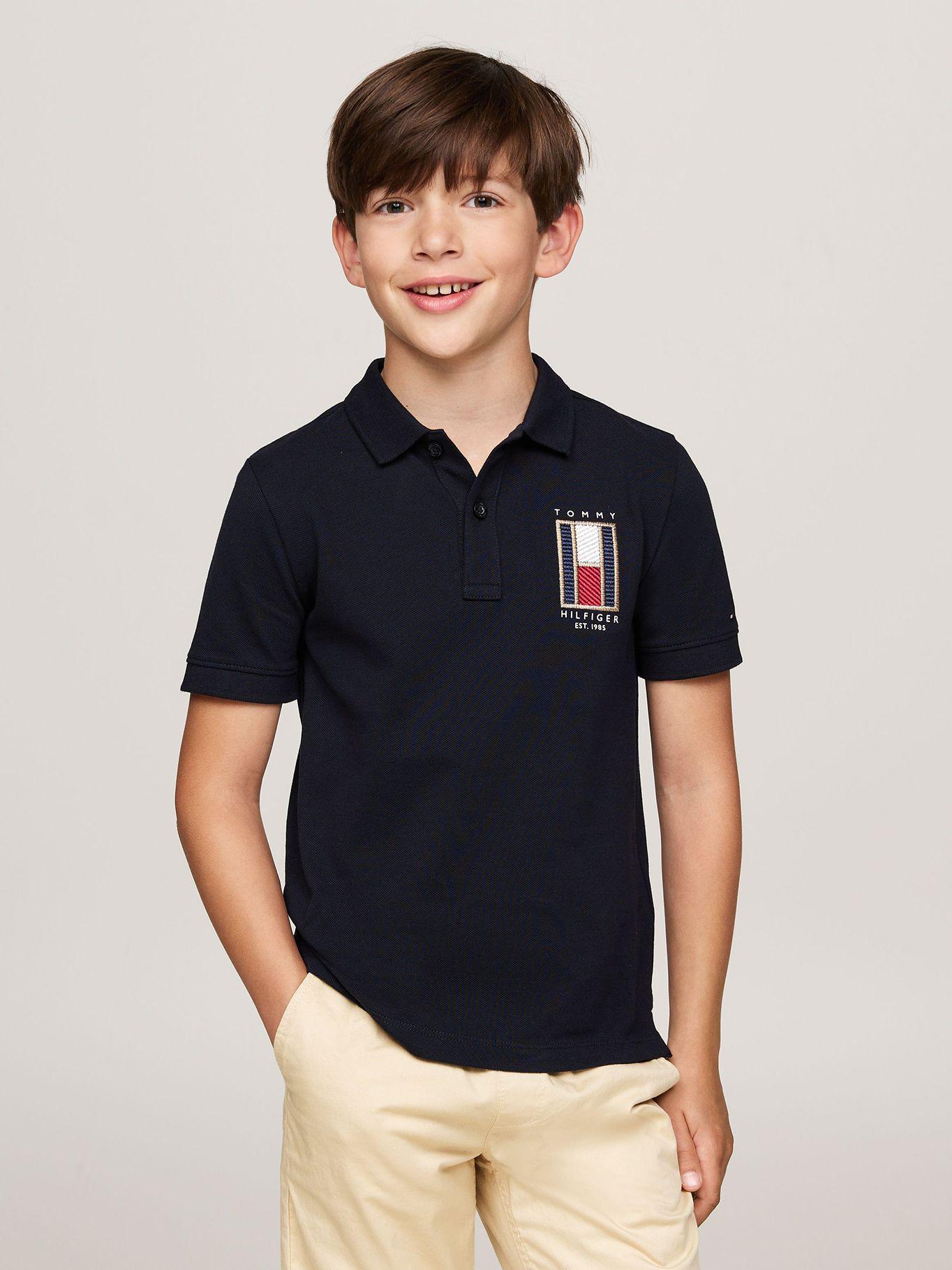 Polo Vertical Flag Logo Azul Tommy Hilfiger-0