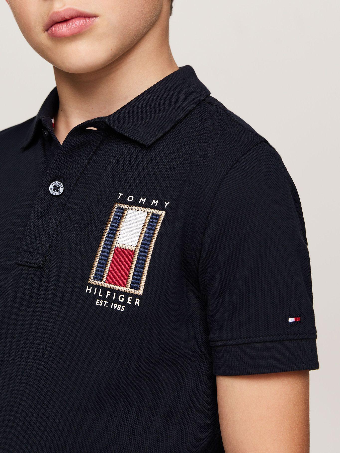 Polo Vertical Flag Logo Azul Tommy Hilfiger-3