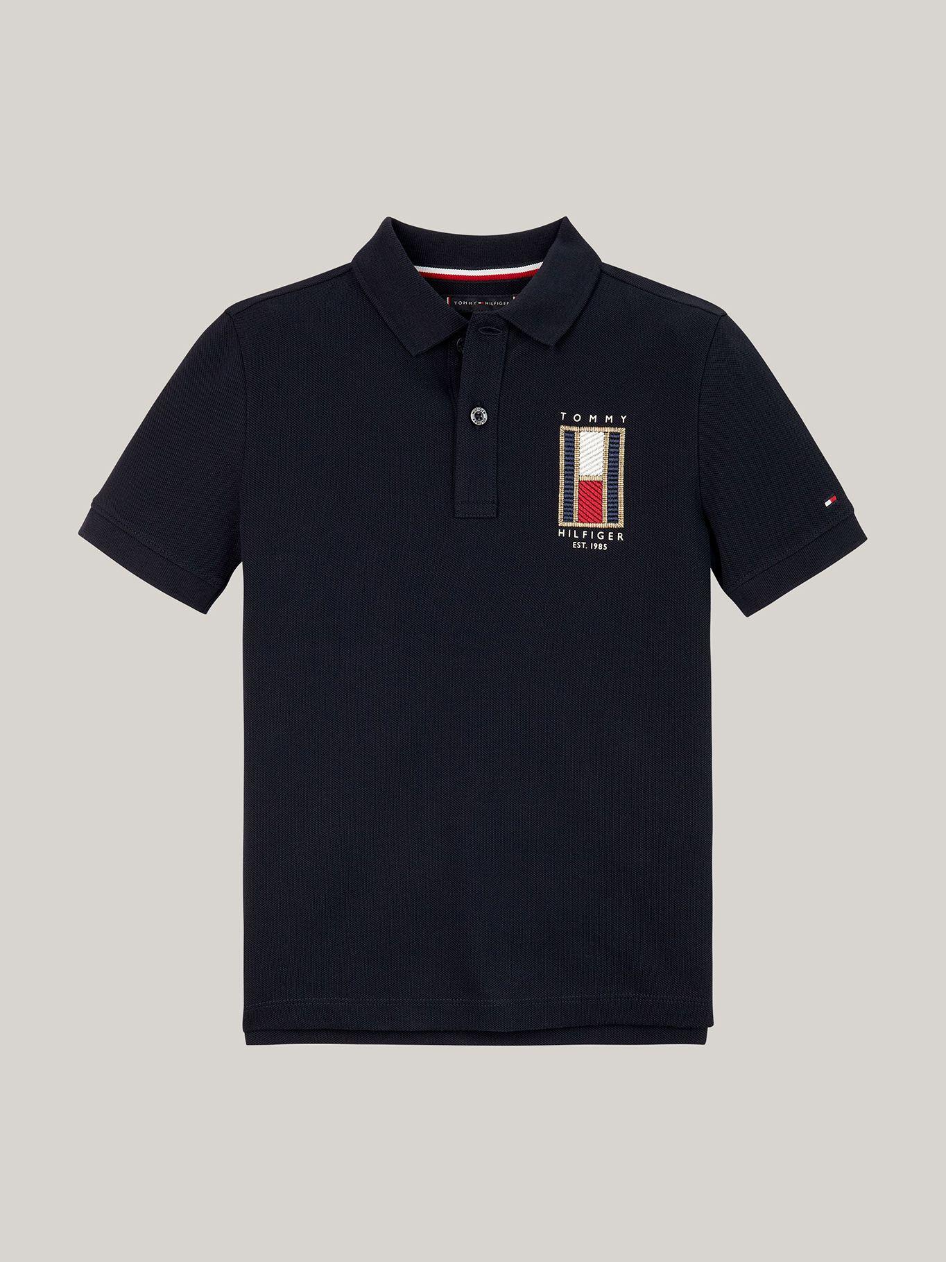 Polo Vertical Flag Logo Azul Tommy Hilfiger-4