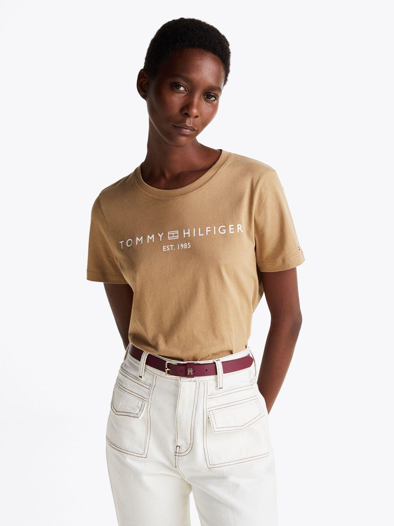 Polera Signature C-Logo Beige Tommy Hilfiger-0