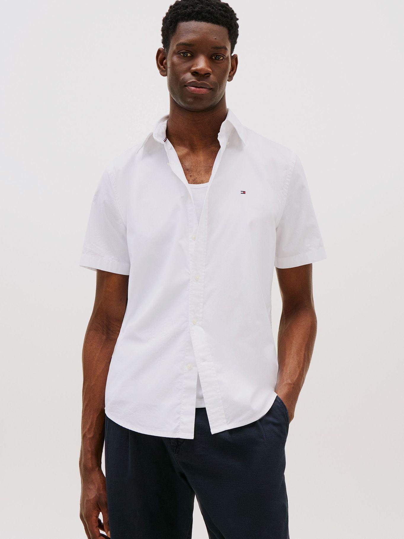 Camisa Flex Poplin Solid Blanco Tommy Hilfiger-0