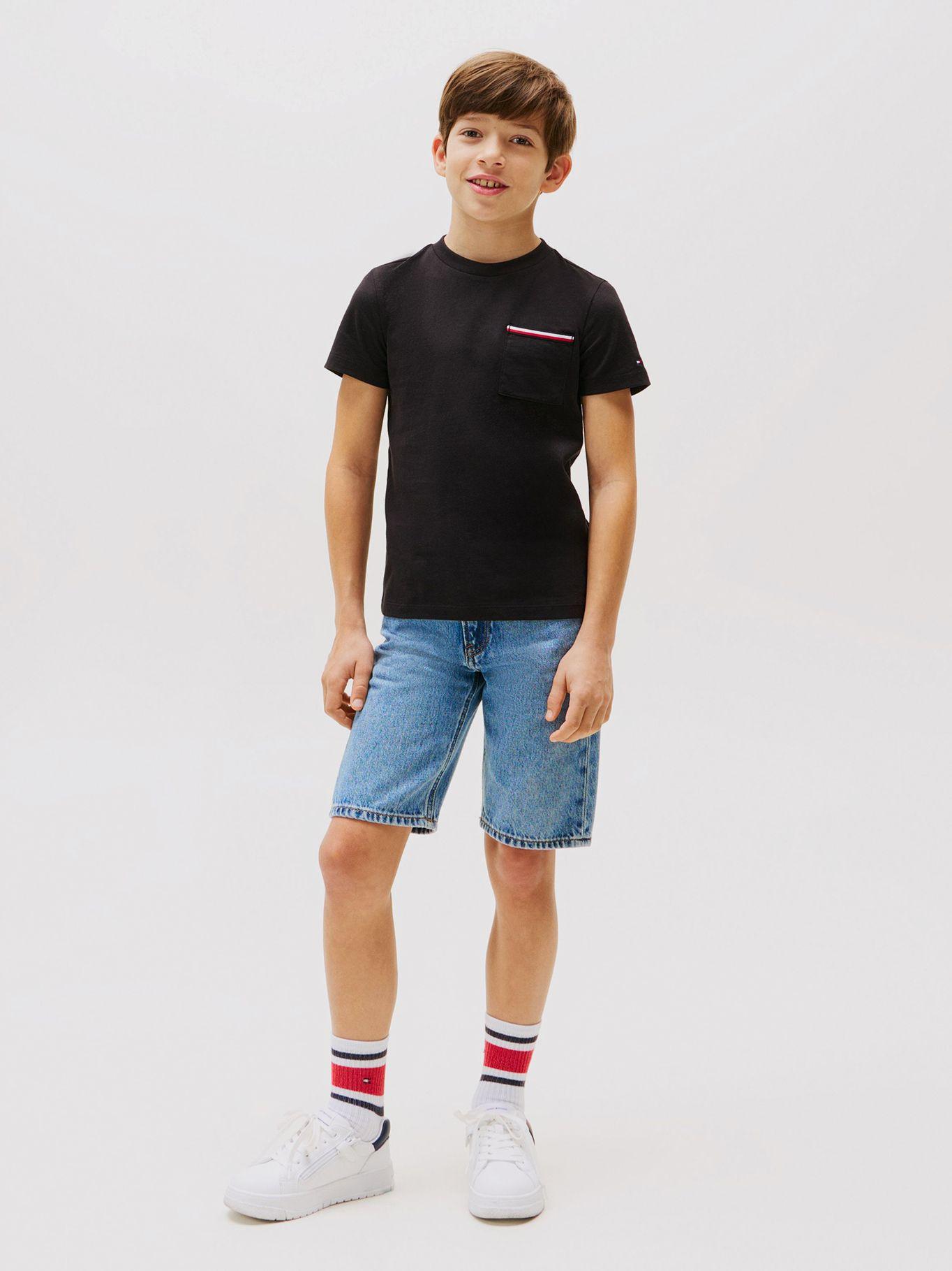 Polera Con Bolsillo Distintivo Negro Tommy Hilfiger-1