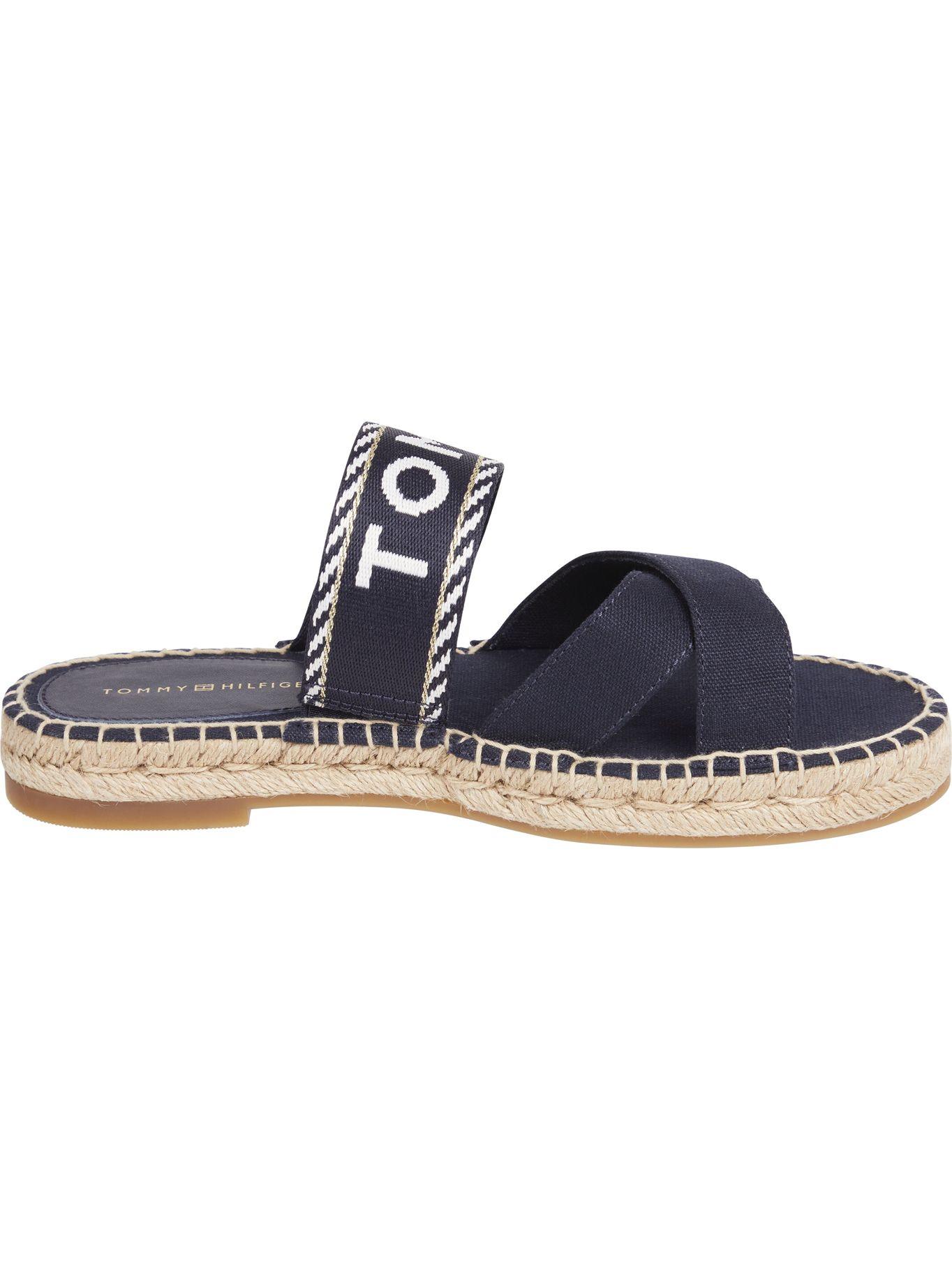 Sandalias Cruzadas Con Logo Azul Tommy Hilfiger-0