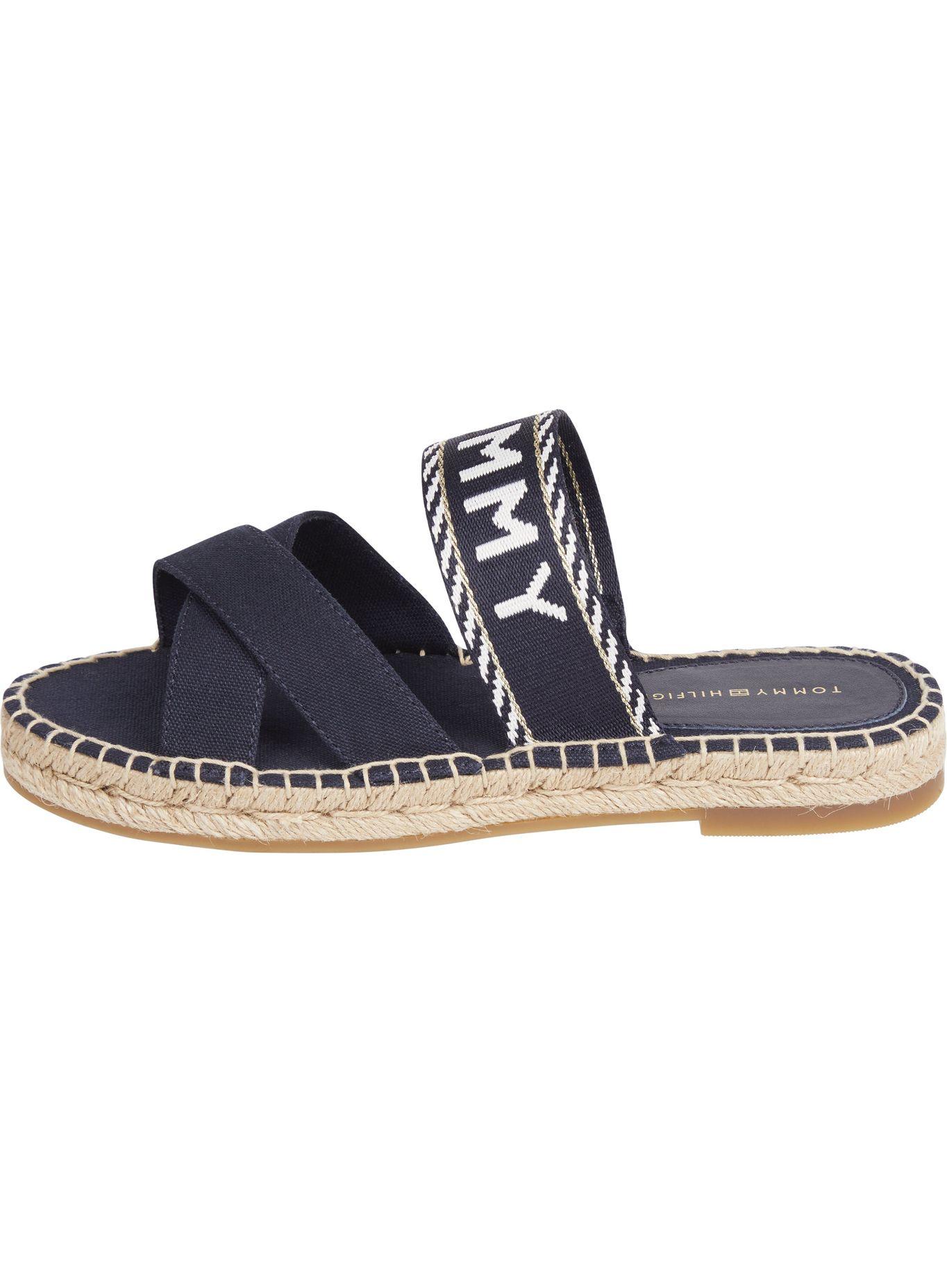Sandalias Cruzadas Con Logo Azul Tommy Hilfiger-2