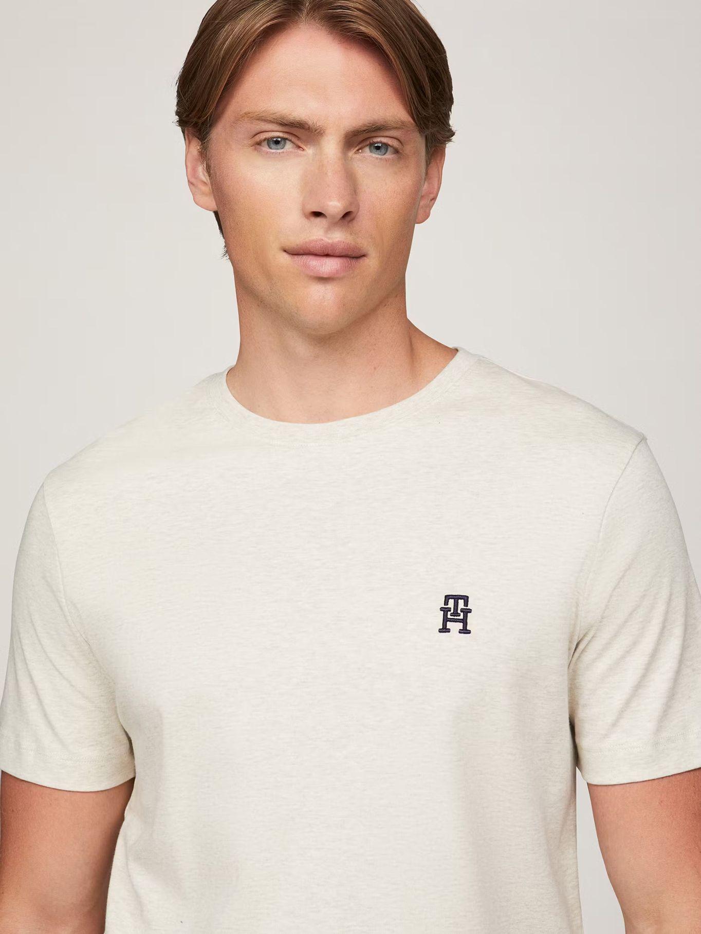 Polera Con Logo Monogram Beige Tommy Hilfiger-3
