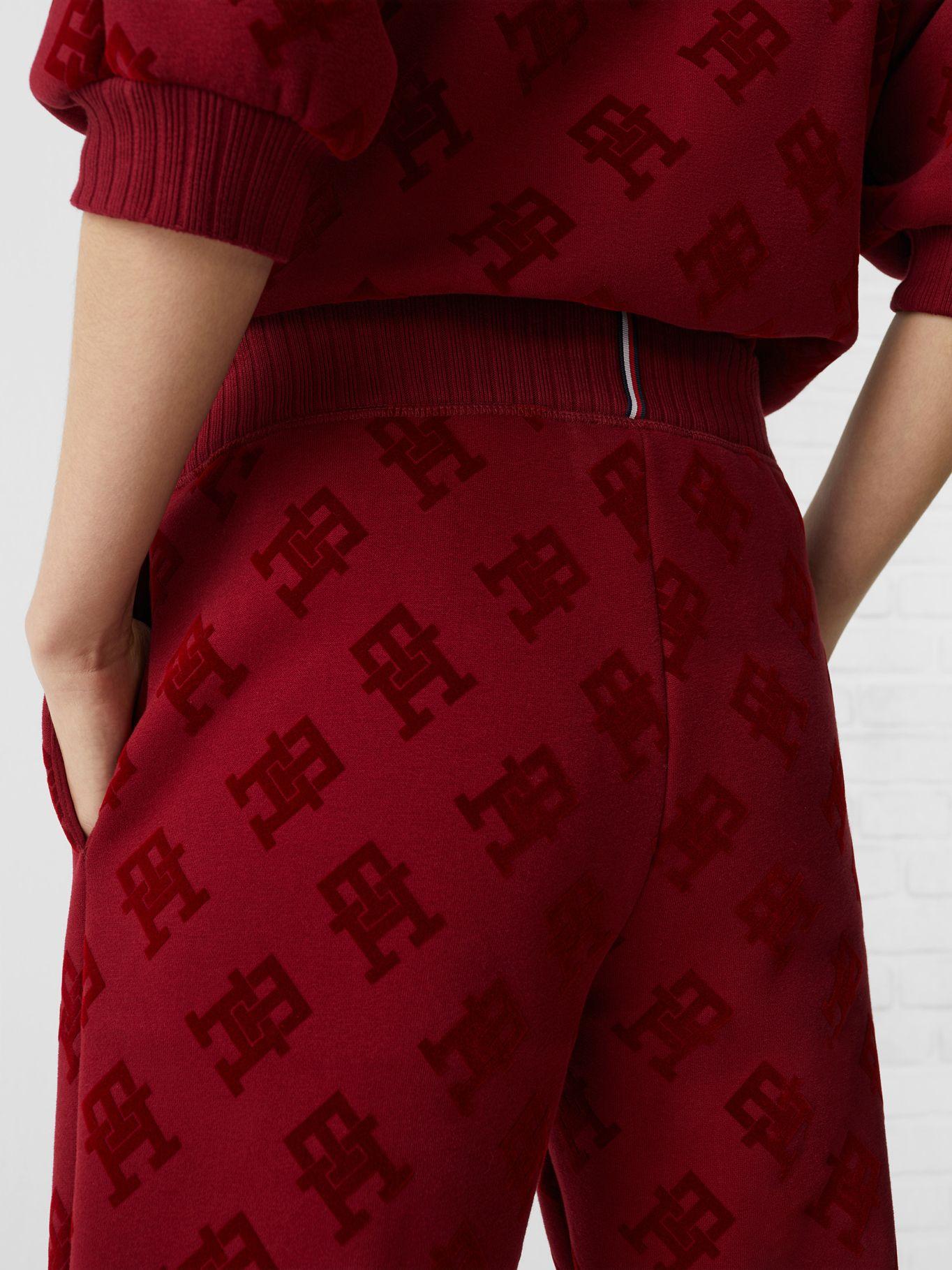 Joggers Monogram Print Burdeo Tommy Hilfiger-3