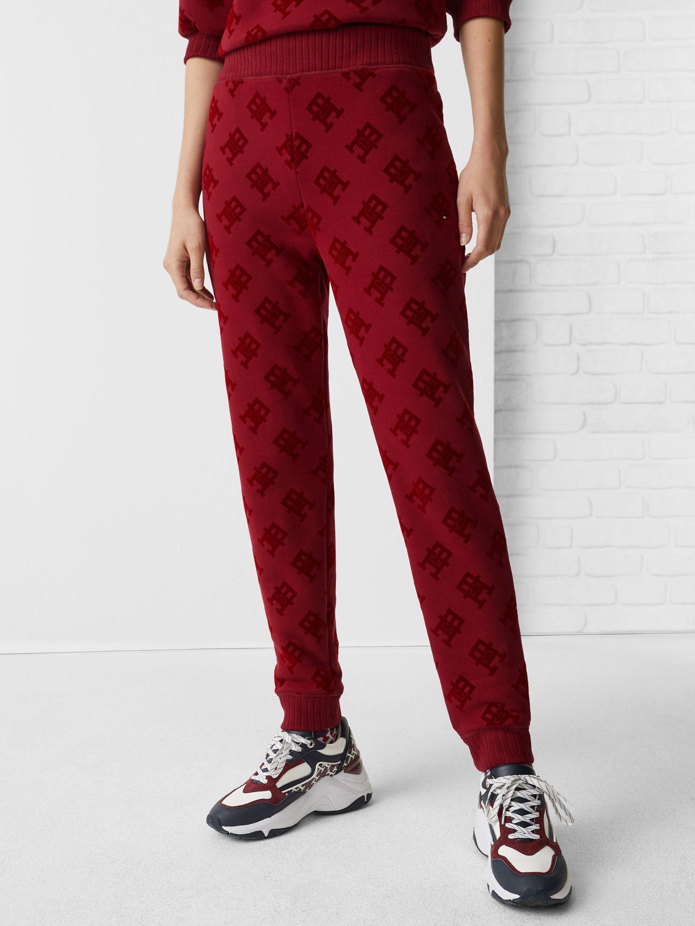 Joggers Monogram Print Burdeo Tommy Hilfiger-2