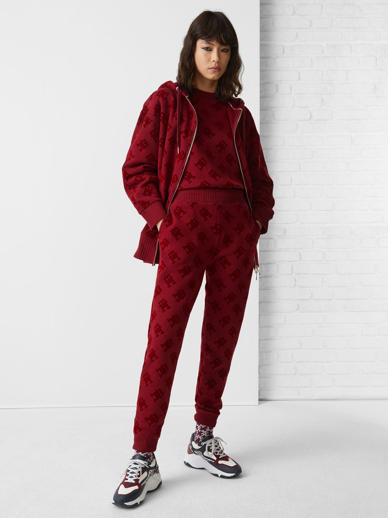 Joggers Monogram Print Burdeo Tommy Hilfiger-0