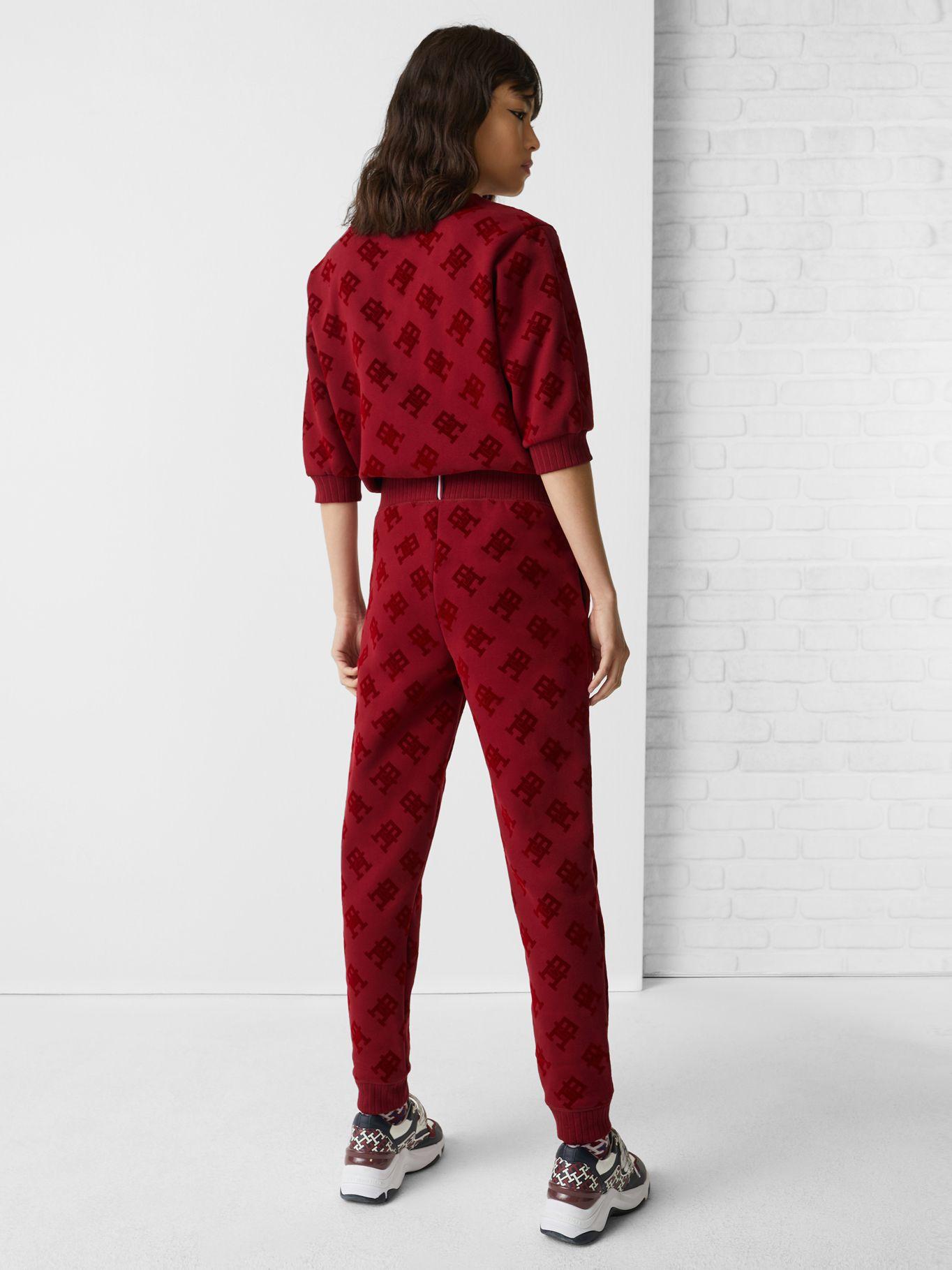 Joggers Monogram Print Burdeo Tommy Hilfiger-1
