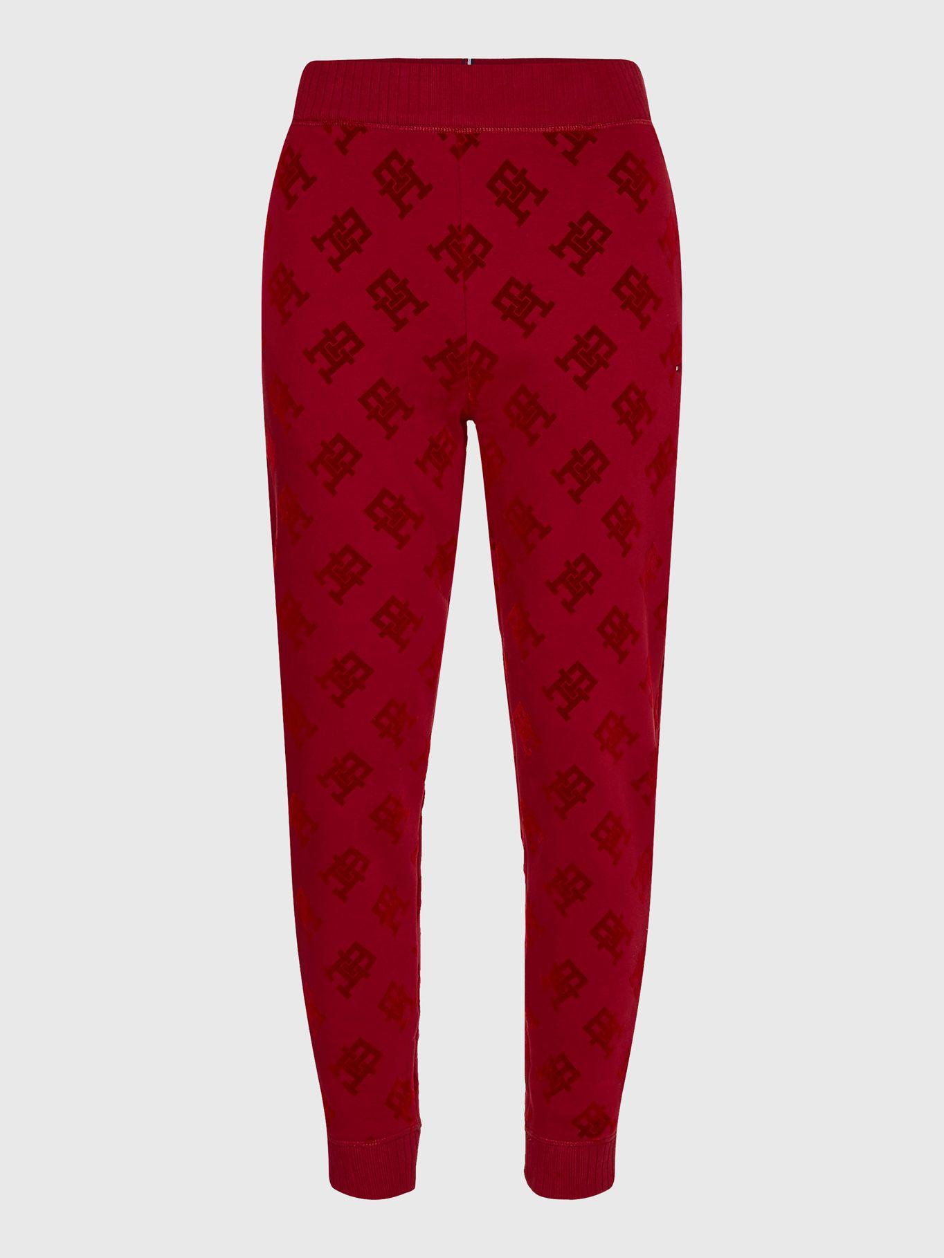 Joggers Monogram Print Burdeo Tommy Hilfiger-5