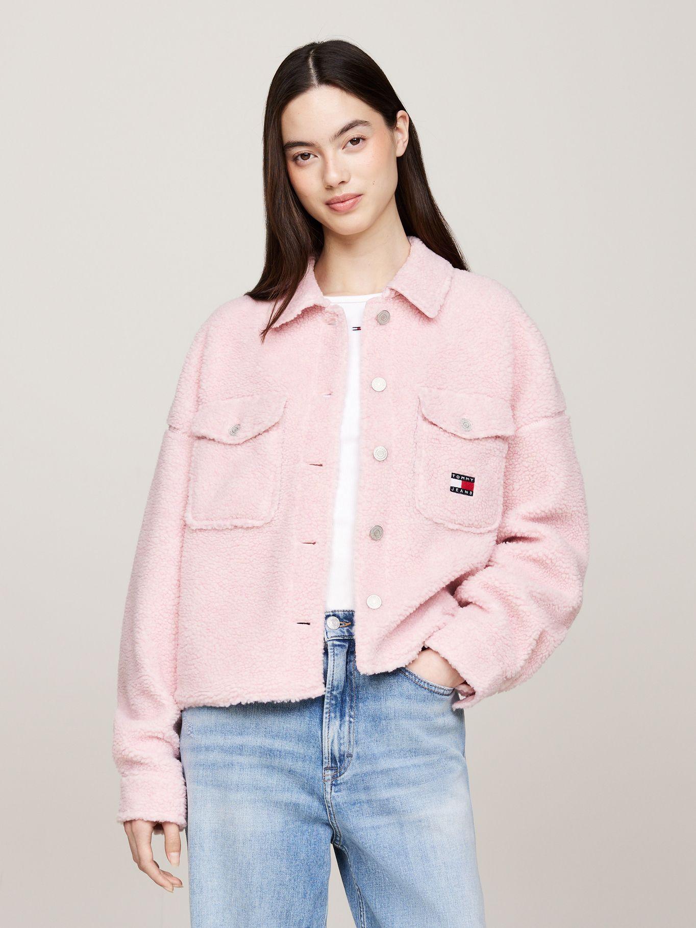 Sobrecamisa Teddy Con Logo Rosado Tommy Hilfiger-0