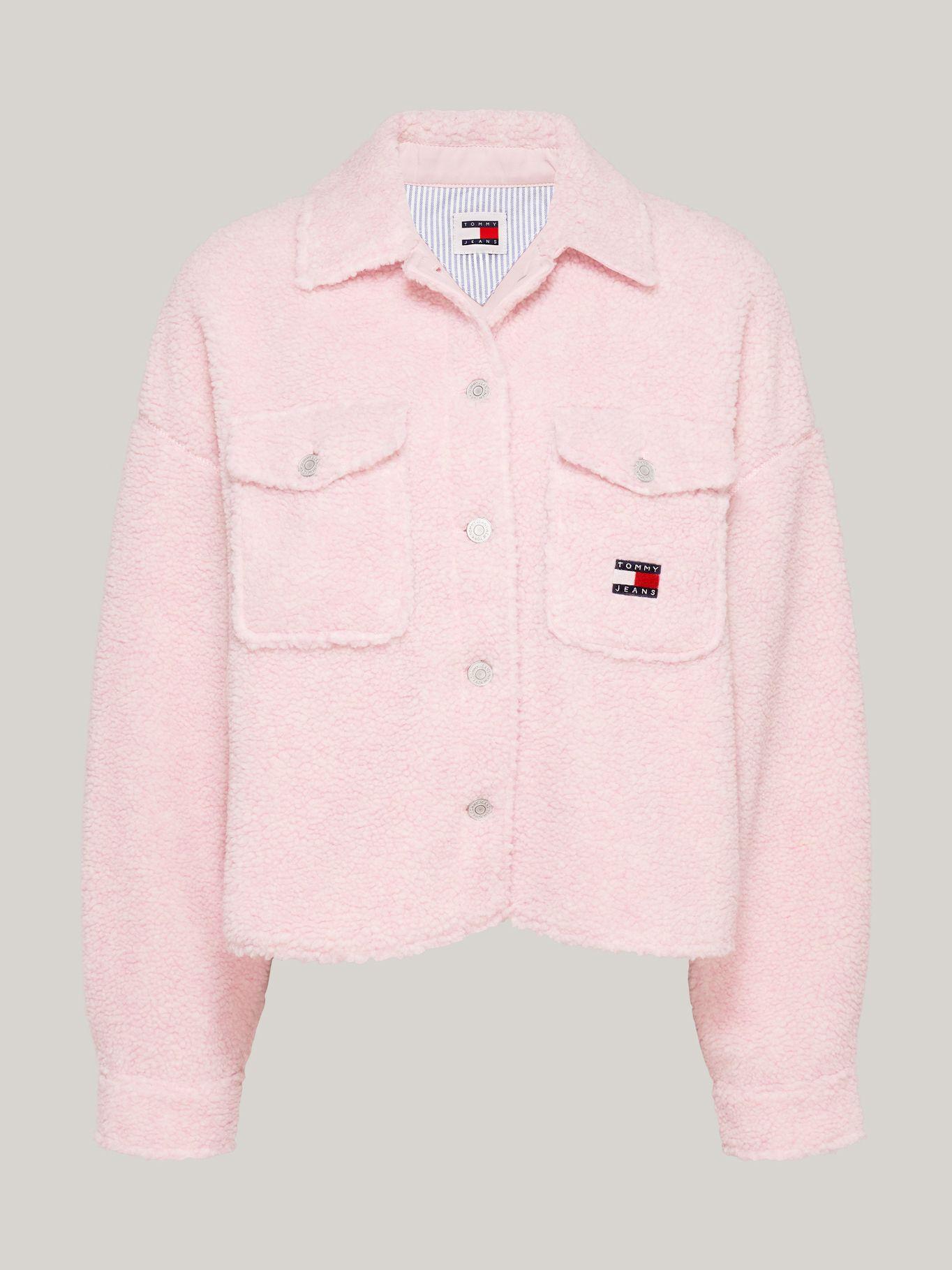 Sobrecamisa Teddy Con Logo Rosado Tommy Hilfiger-4