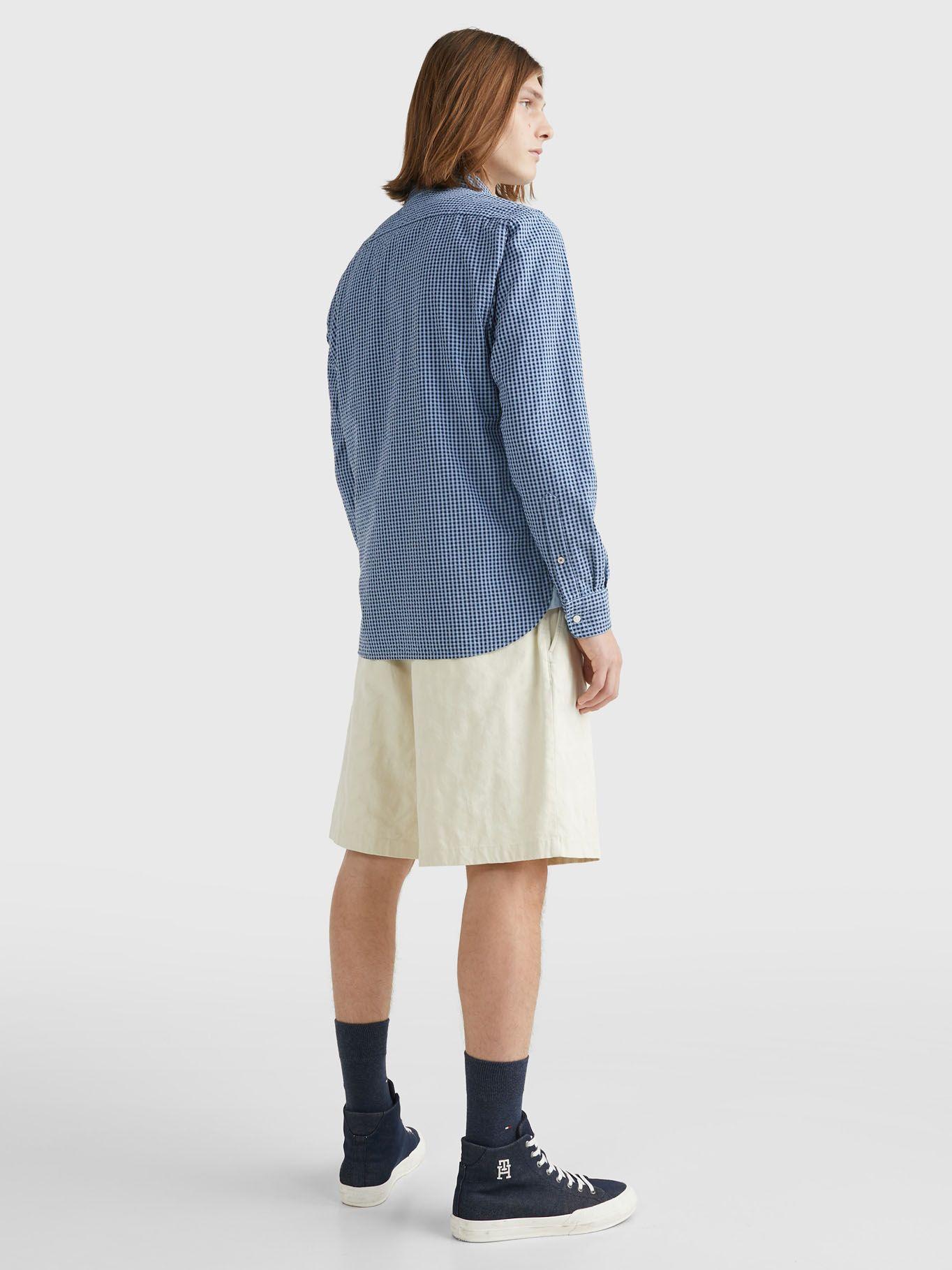 Camisa Vichy Corte Regular Celeste Tommy Hilfiger-2