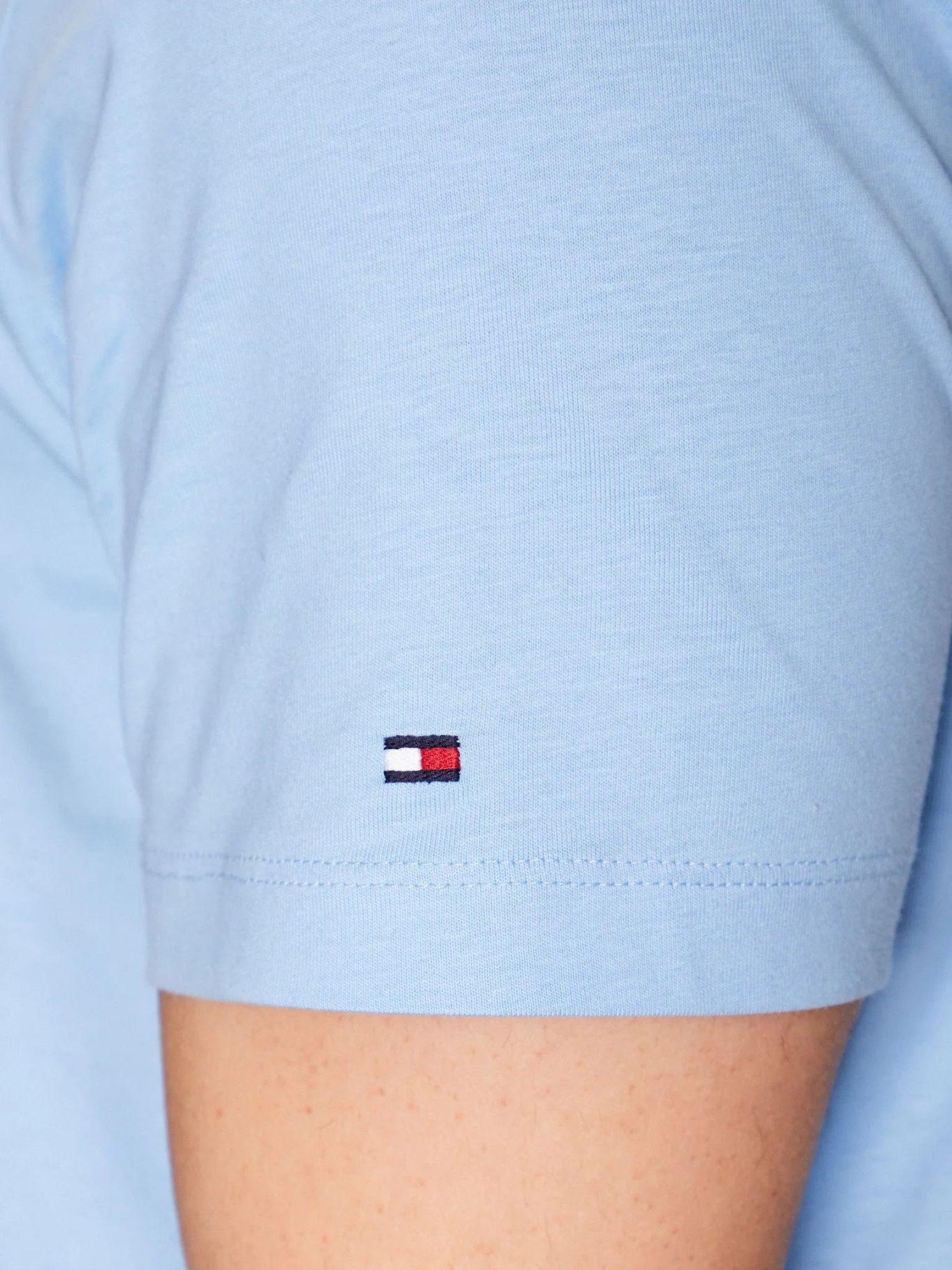 Polera Painted Logo Celeste Tommy Hilfiger-4