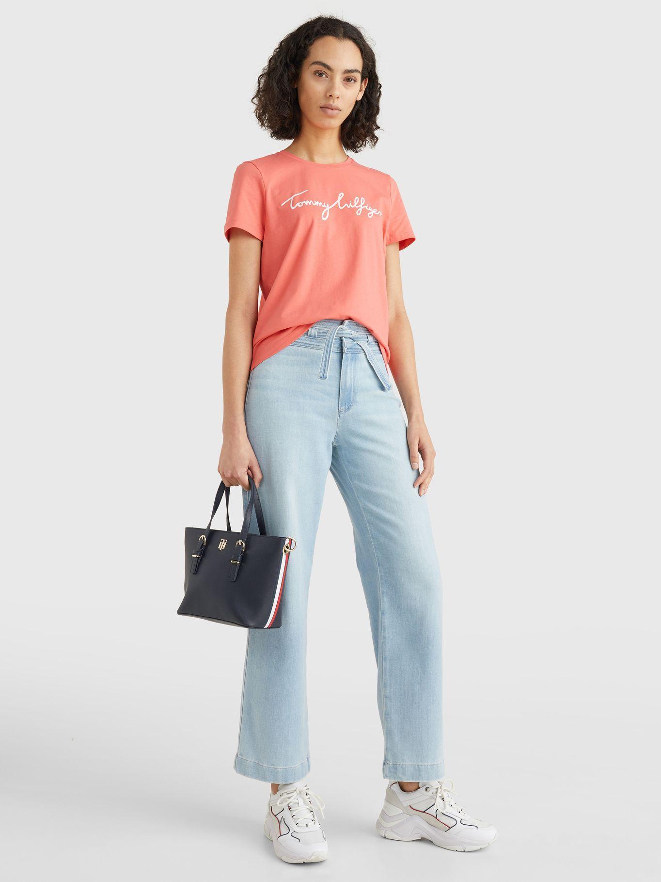 Bolso Tote Small Signature Azul Tommy Hilfiger-4