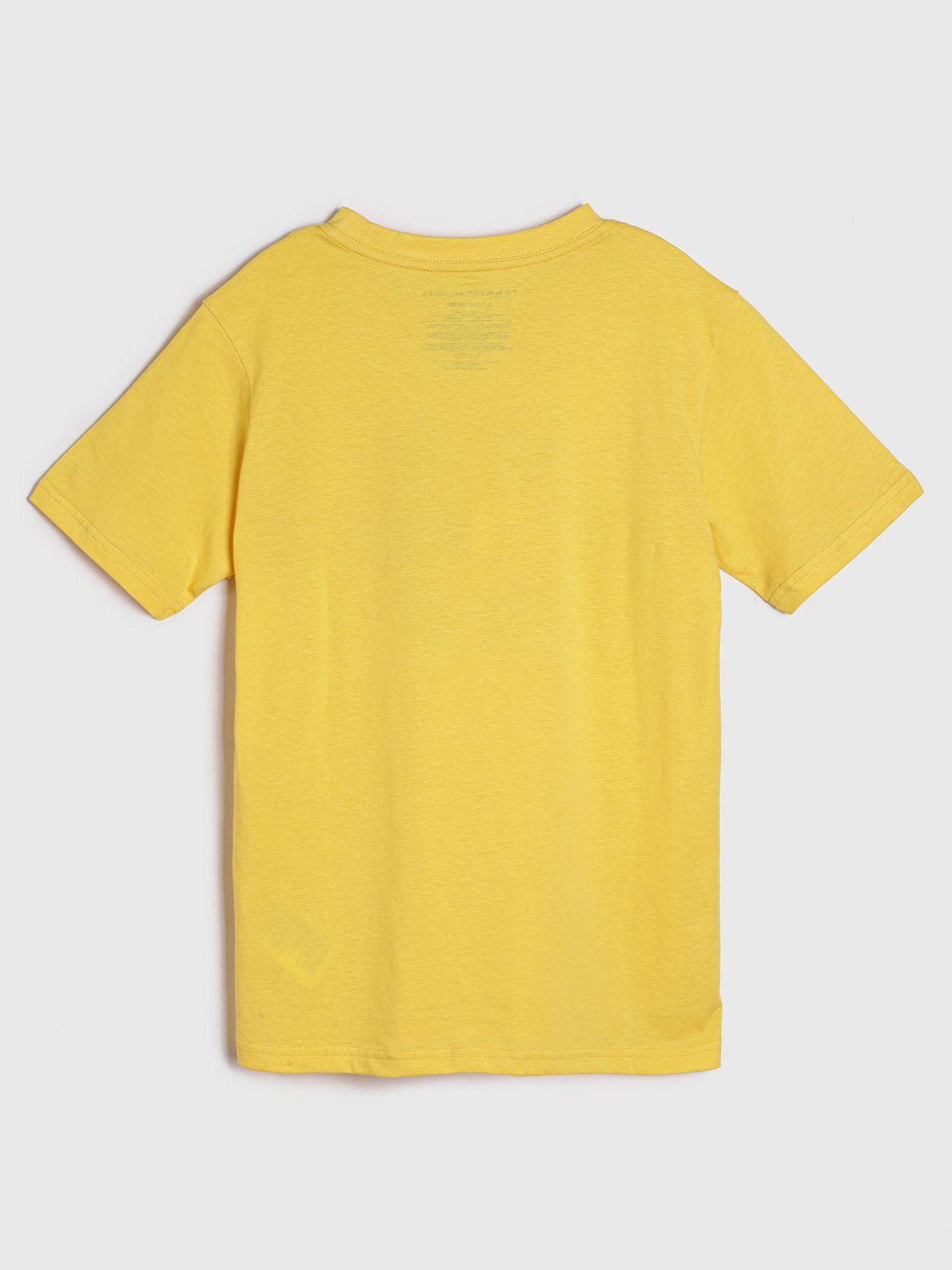 Polera De Niño Signature Logo Amarillo Tommy Hilfiger-1