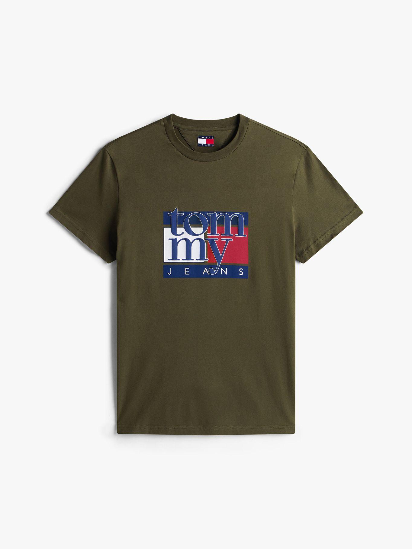 Polera Slim Con Logo Gráfico Verde Tommy Jeans-4