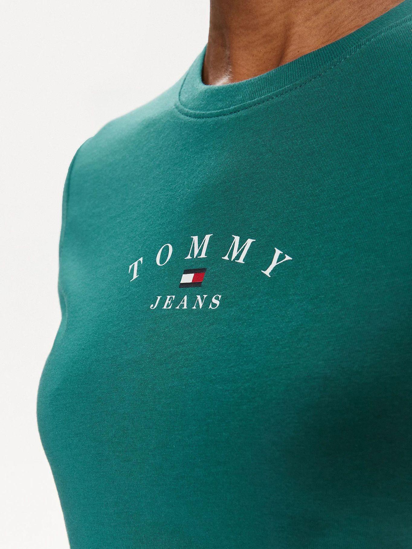 Polera Essential Con Logo Slim Fit Verde Tommy Jeans-4