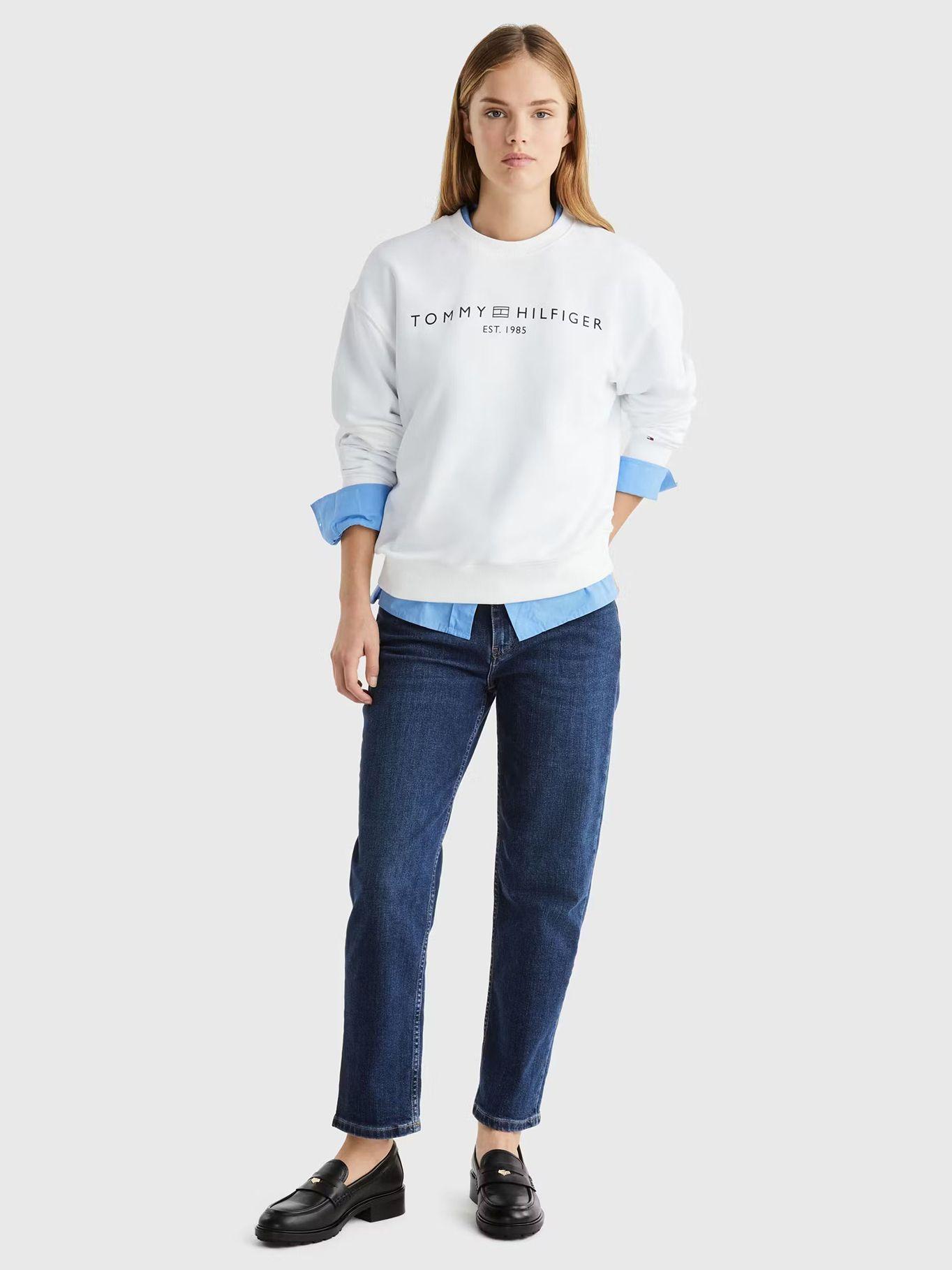 Polerón Modern C Logo YCF Blanco Tommy Hilfiger-1