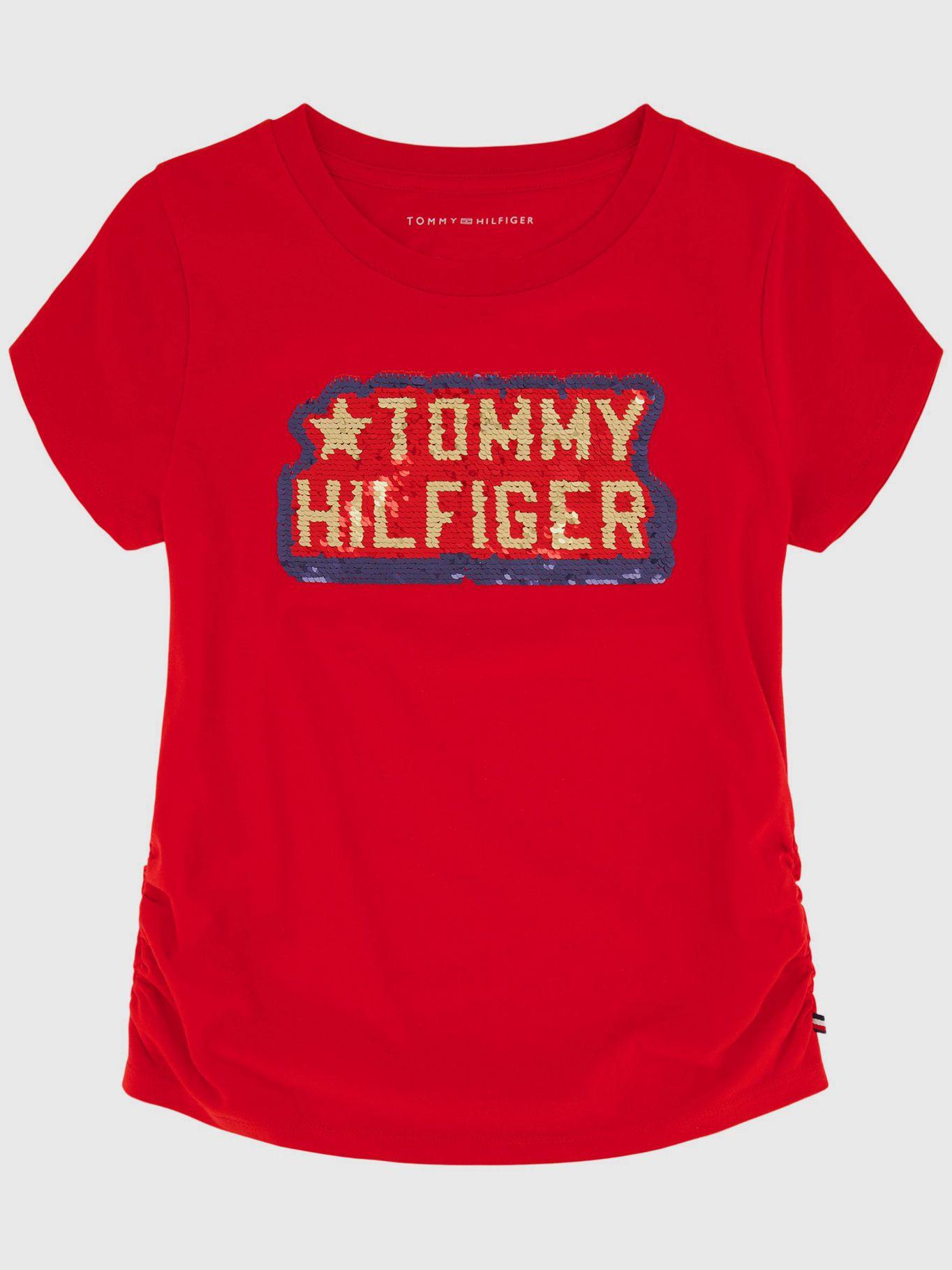 Polera Logo Con Lentejuelas Rojo Tommy Hilfiger-0