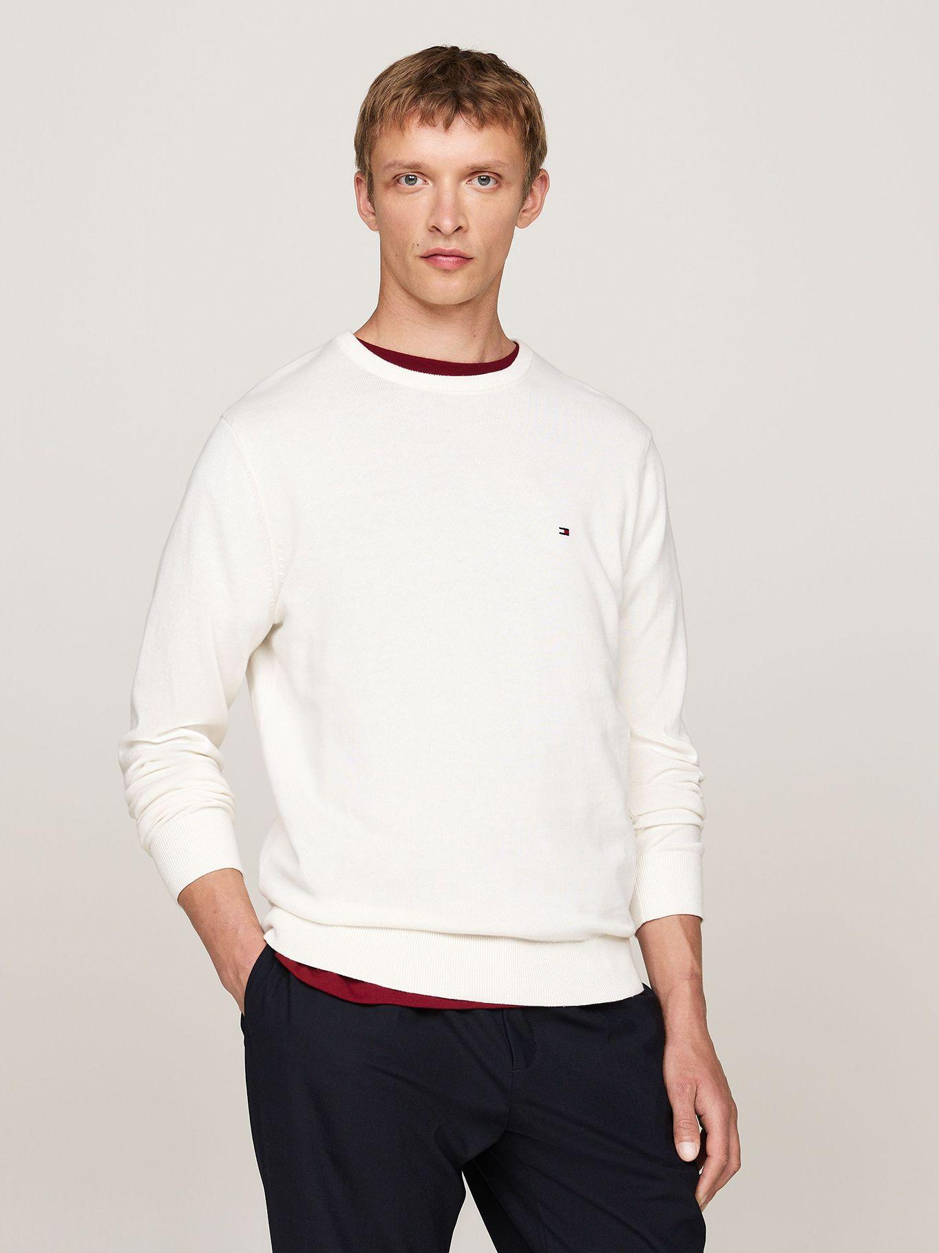 Sweater Básico Signature C-Neck Blanco Tommy Hilfiger-0