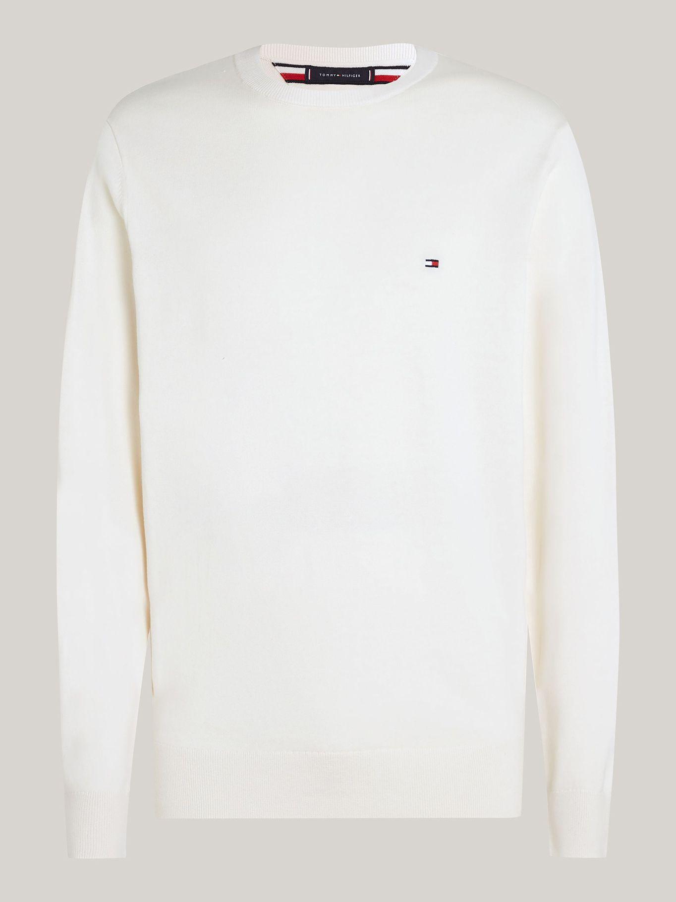 Sweater Básico Signature C-Neck Blanco Tommy Hilfiger-4