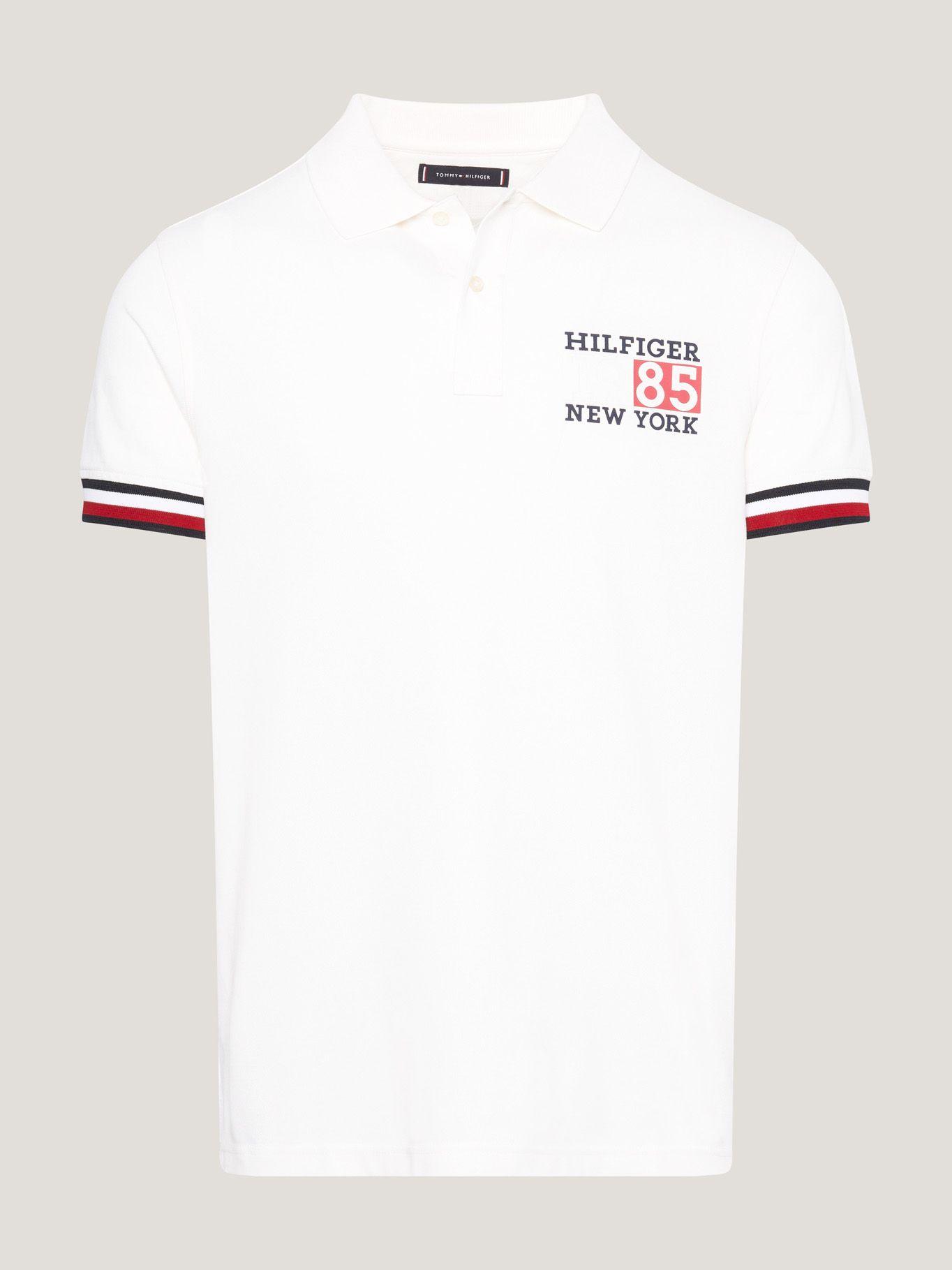 Polo Ribeteado Corte Slim Y Logo Blanco Tommy Hilfiger-4