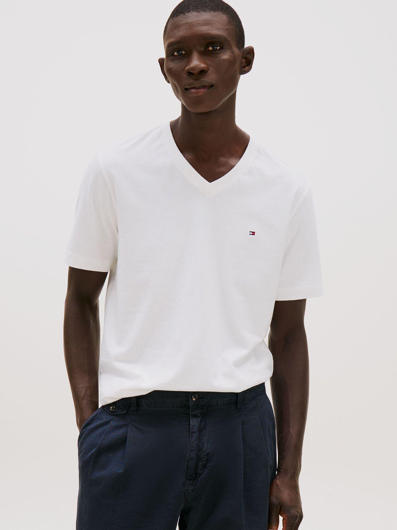 Polera Essential V Regular  Blanco YBR Tommy Hilfiger-0