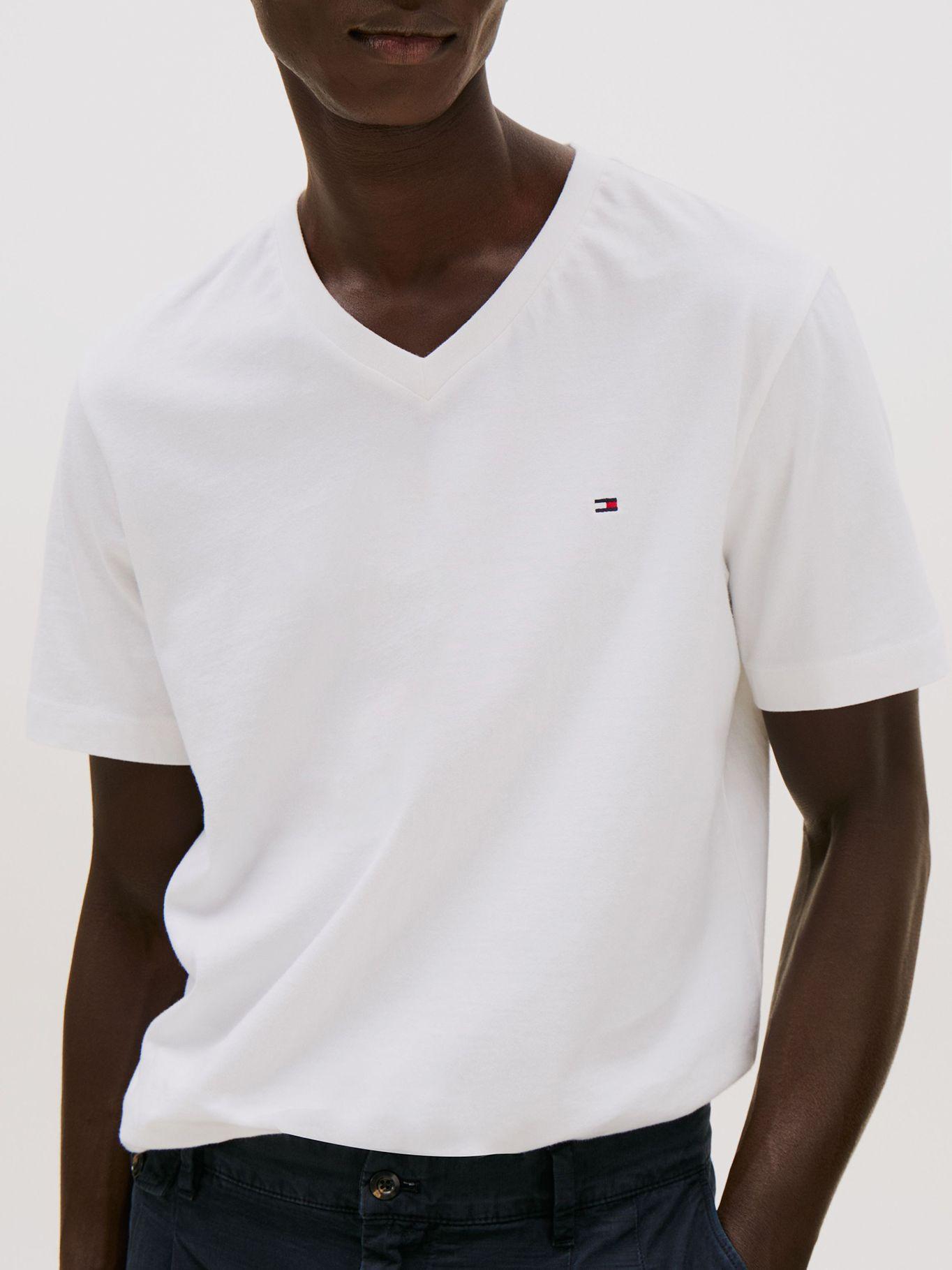 Polera Essential V Regular  Blanco YBR Tommy Hilfiger-3