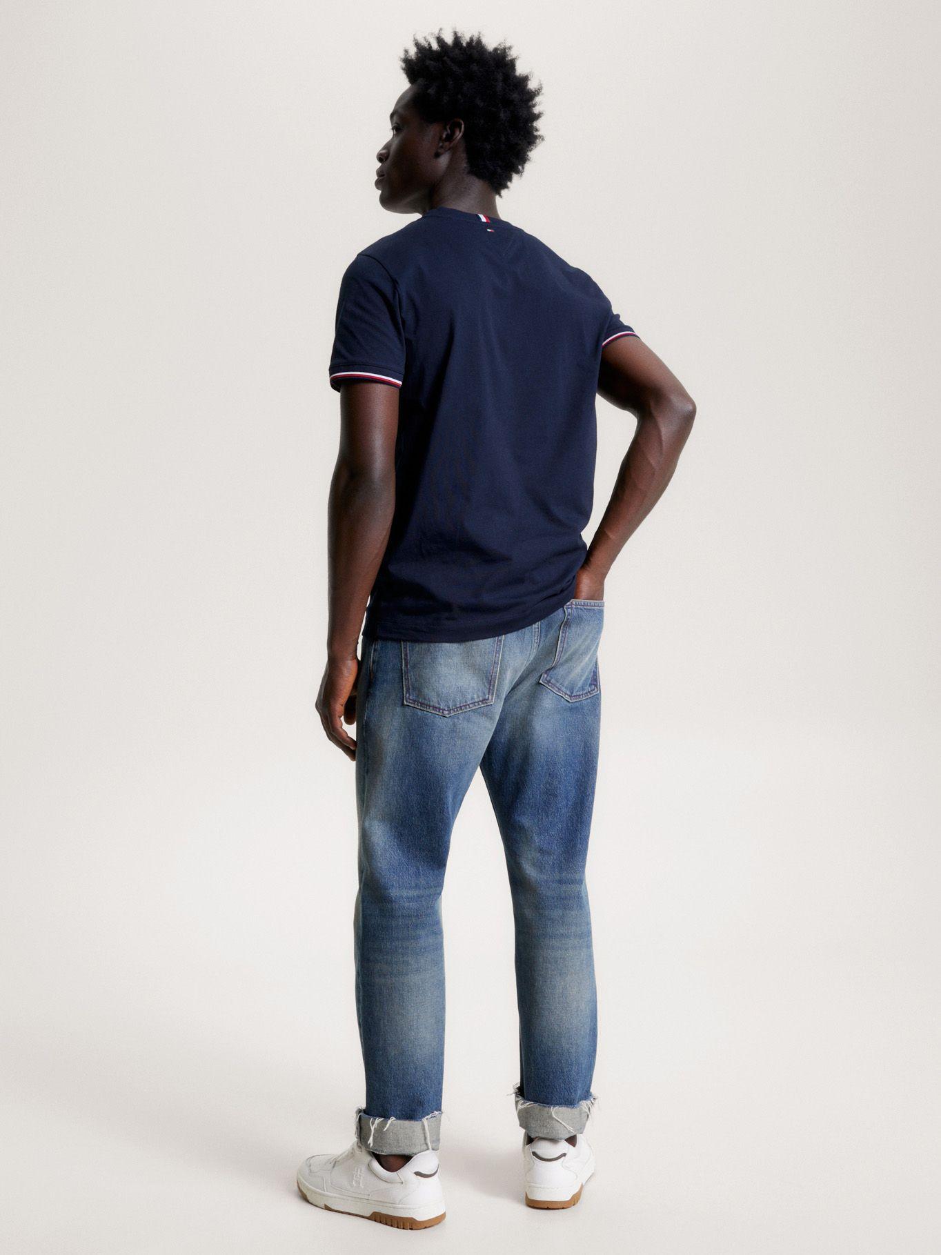 Polera Con Mangas Ribeteadas Azul Tommy Hilfiger-2