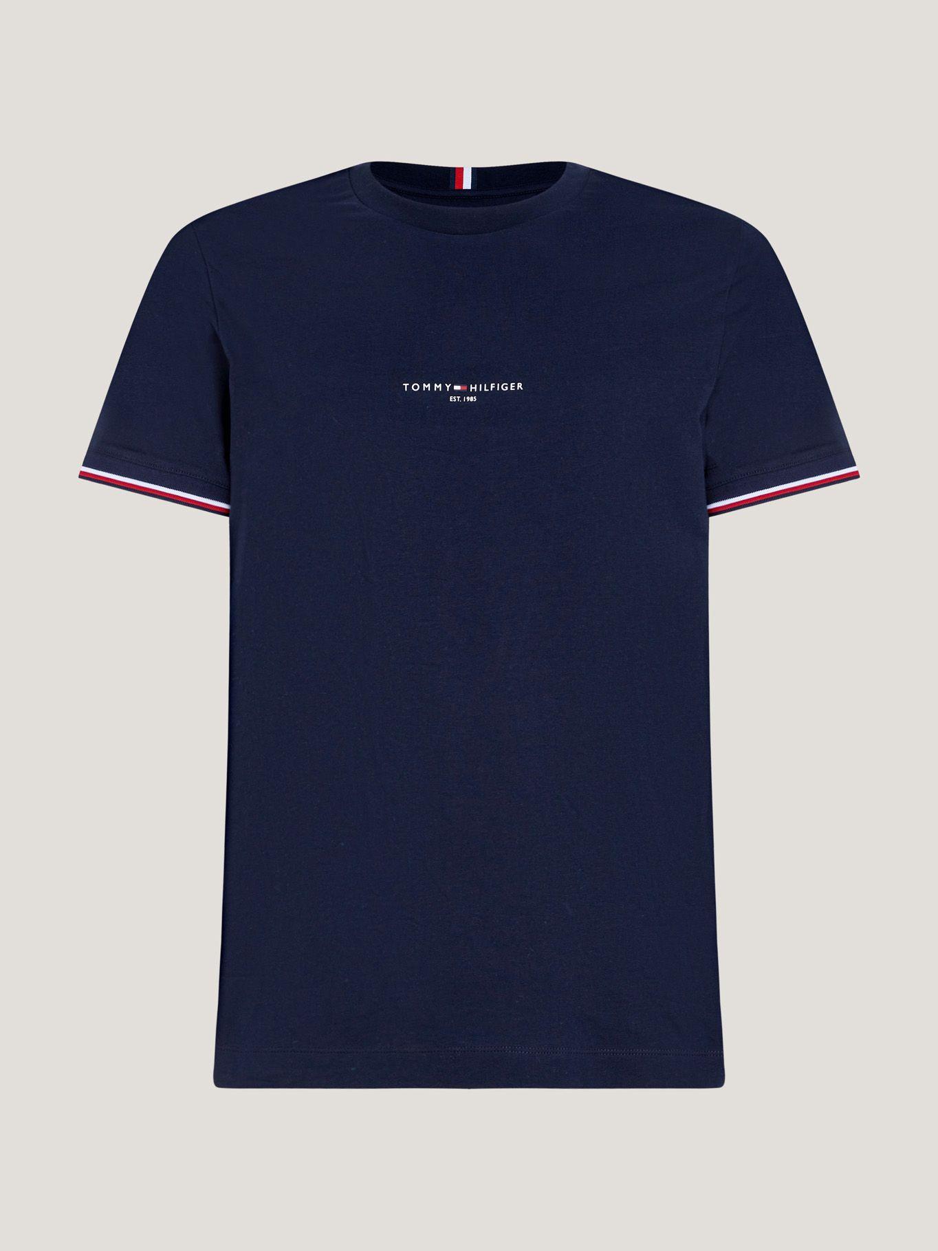 Polera Con Mangas Ribeteadas Azul Tommy Hilfiger-4